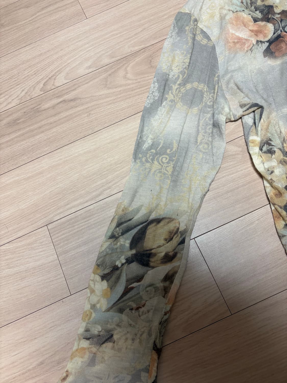 아방가르드 기하학 플라워 패턴 탑 상품이미지6