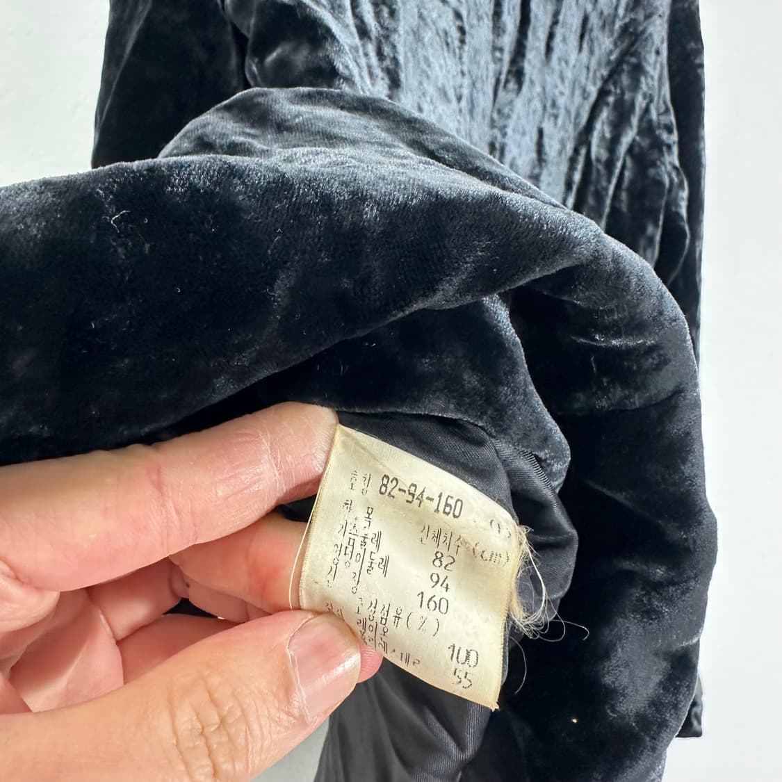 우먼M 타임 블랙 벨벳 롱 가디건 상품이미지6