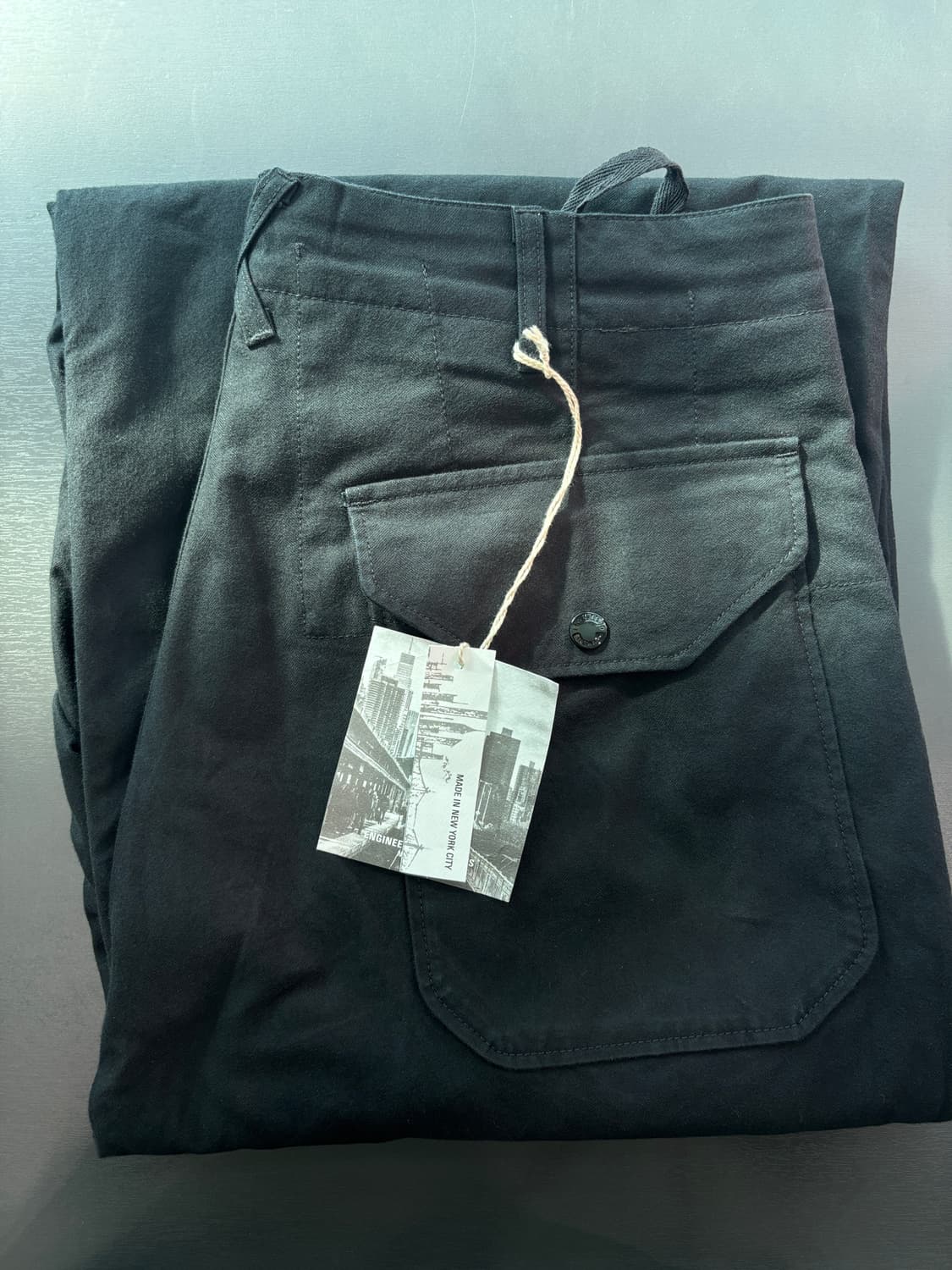 [M, 32]엔지니어드가먼츠 오버팬츠 A 브러쉬드 블랙 HB 상품이미지5