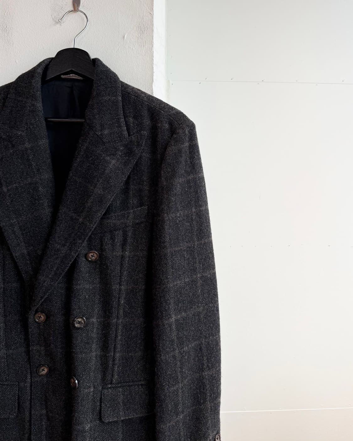 돌체앤가바나 차콜 체크 더블 브레스티드 블레이저 자켓  상품이미지5