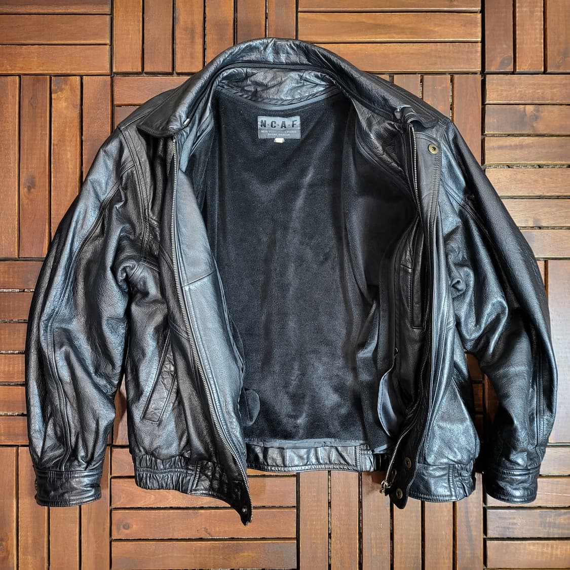 레더 봄버 자켓 (XL) 상품이미지9