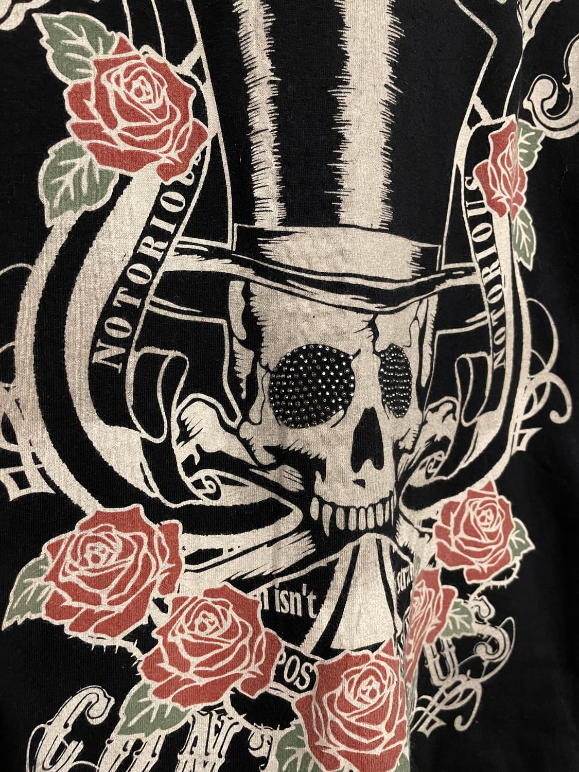 cornflake 스컬 프린트 블랙 후드 반팔 티셔츠 펑크 상품이미지7