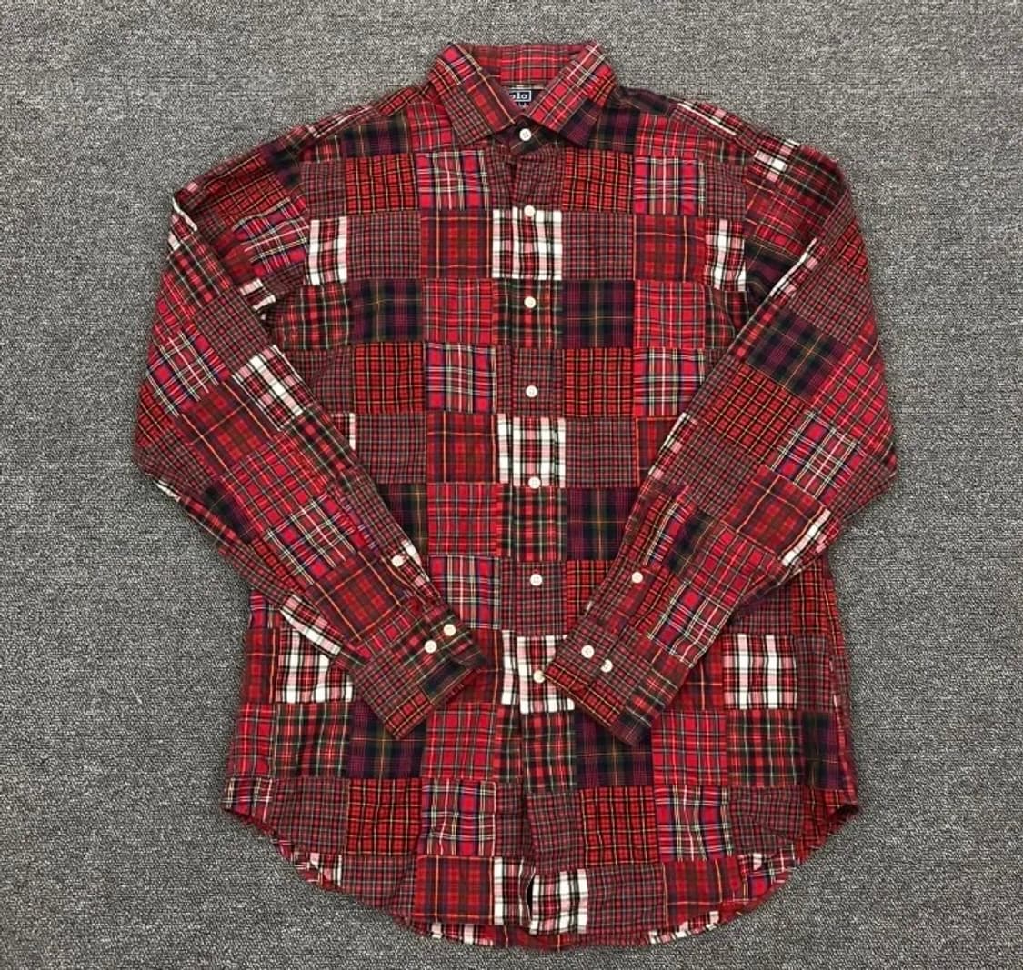 폴로 패치워크 체크 셔츠 M 상품이미지1