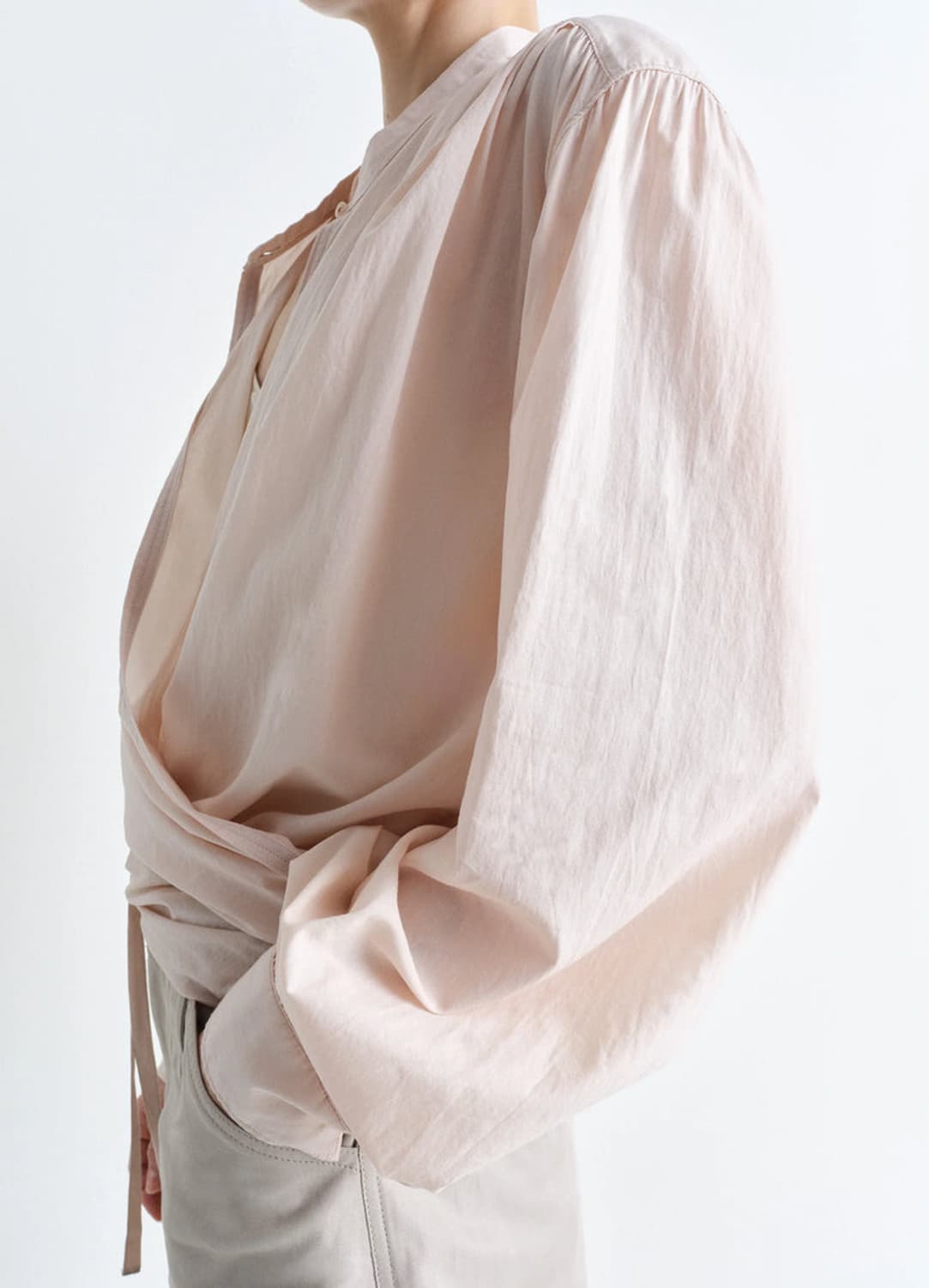 르메르 랩 블라우스 lemaire wrap blouse 36 상품이미지8