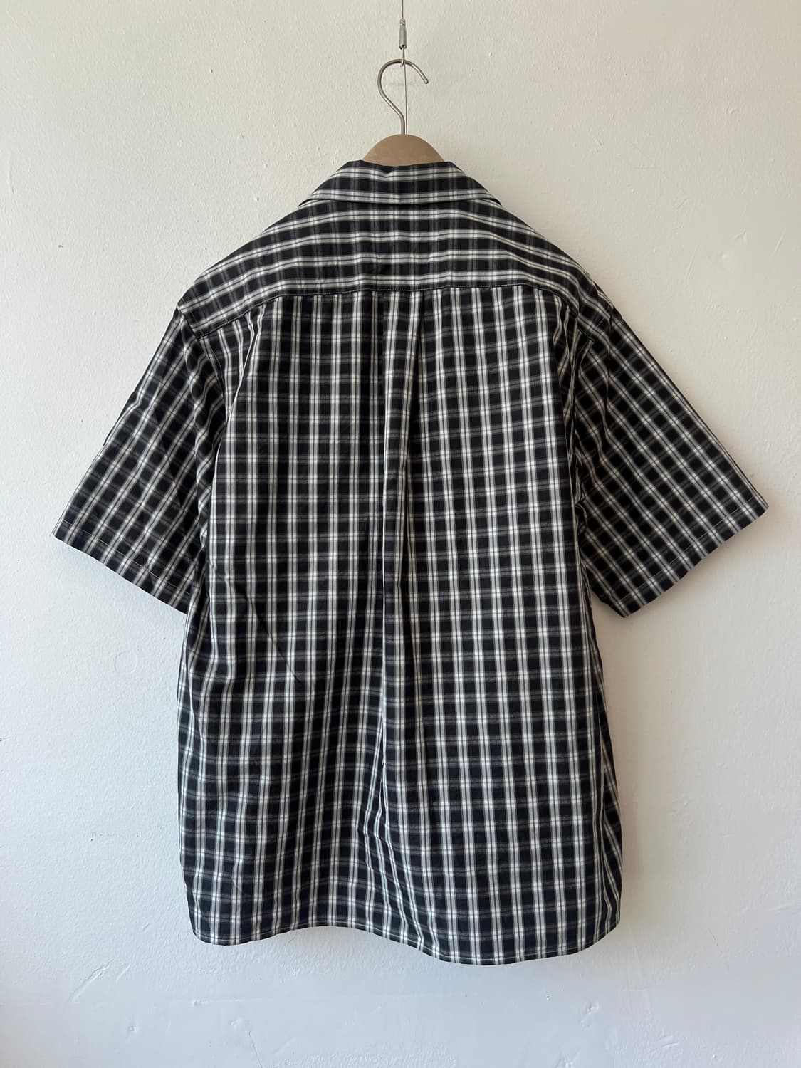 스티브알란 steven alan 남성 블랙체크 코튼반팔셔츠 상품이미지3