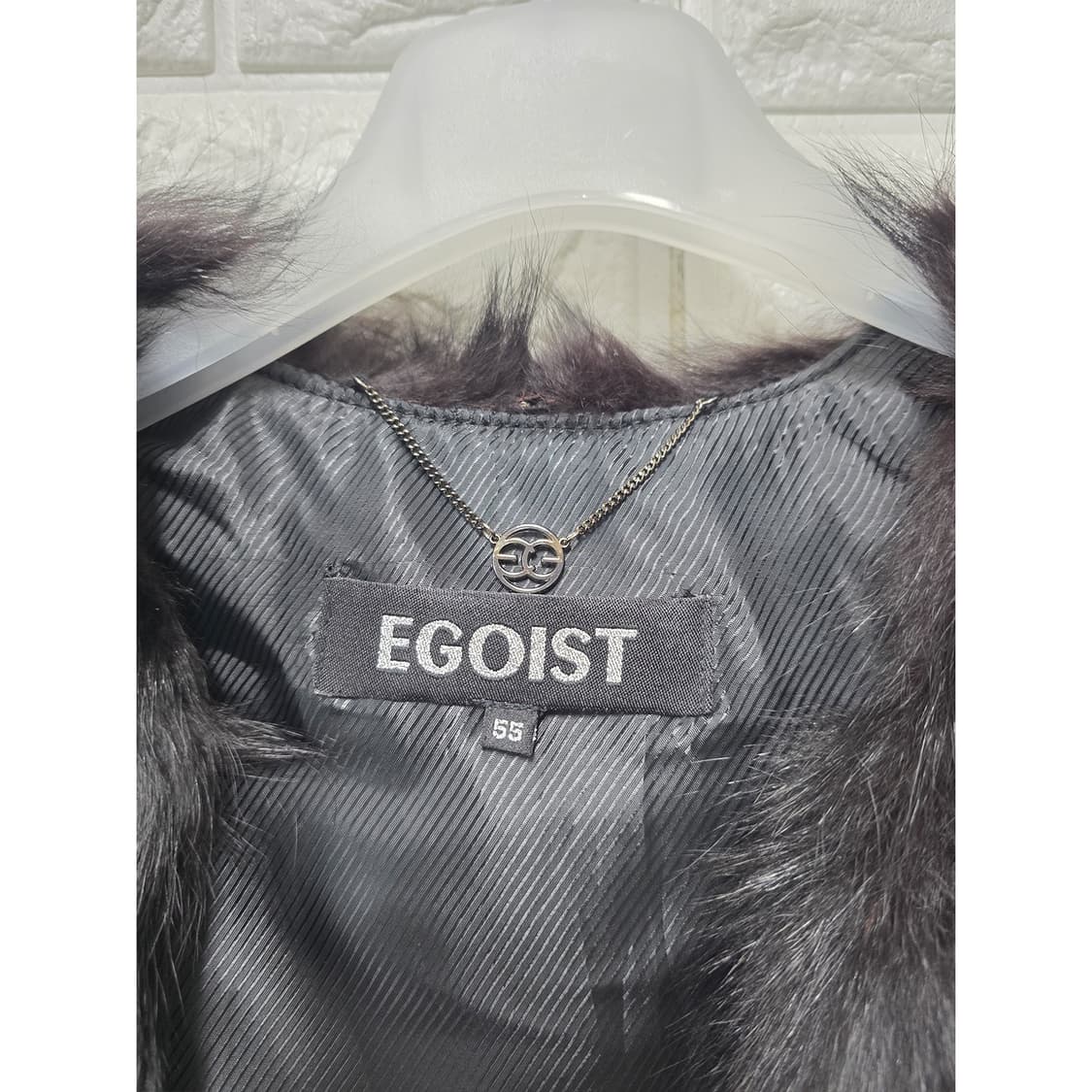 택포// 에고이스트 검정 폭스100% 퍼 베스트 S 상품이미지2