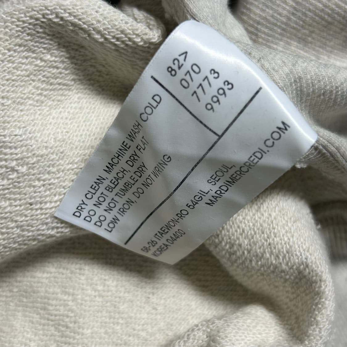 마르디 메크르디 맨투맨 스웻셔츠 오트밀 그린  상품이미지10