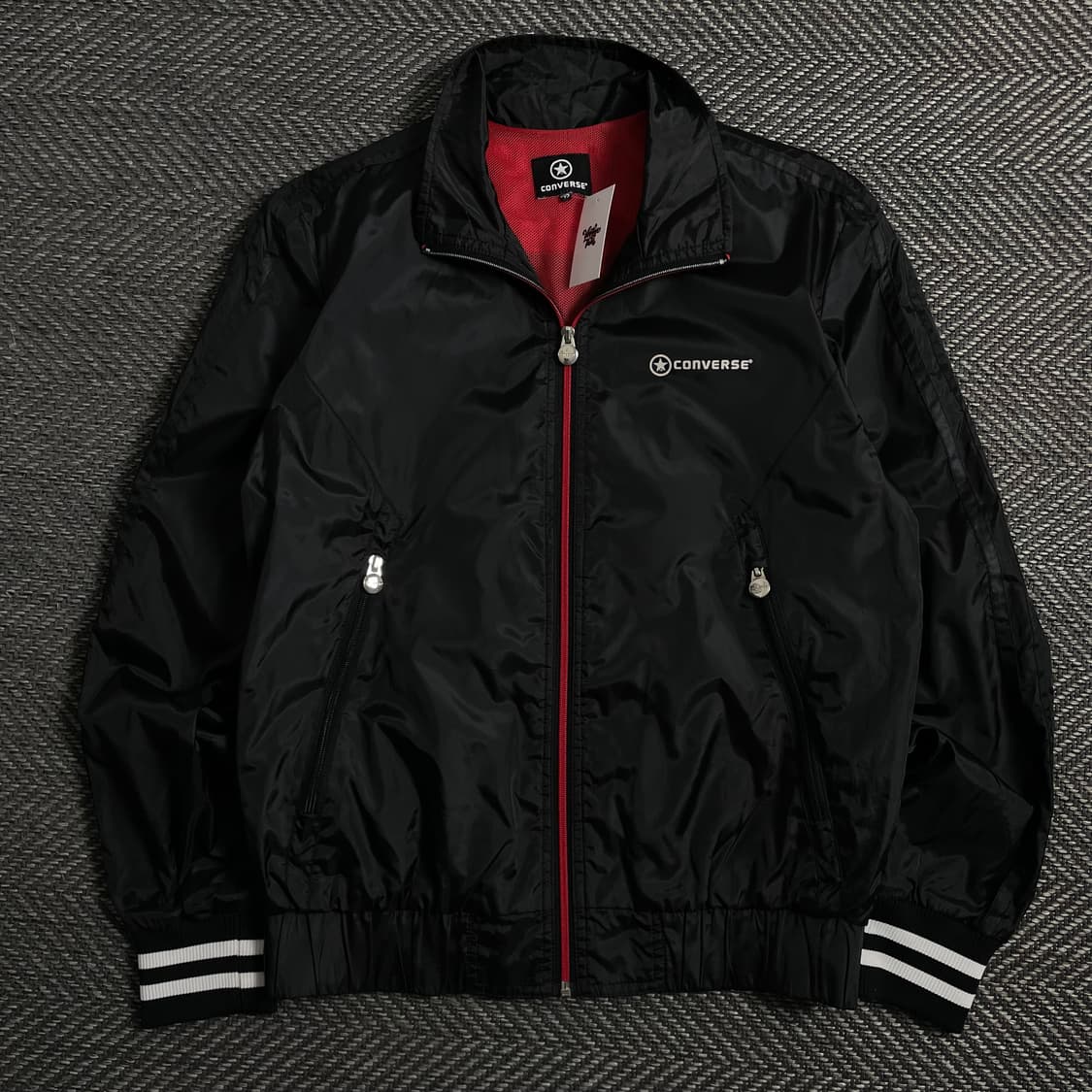 00s 컨버스 올드스쿨 디테일 블랙 우븐 트랙 자켓 o 4277 상품이미지1