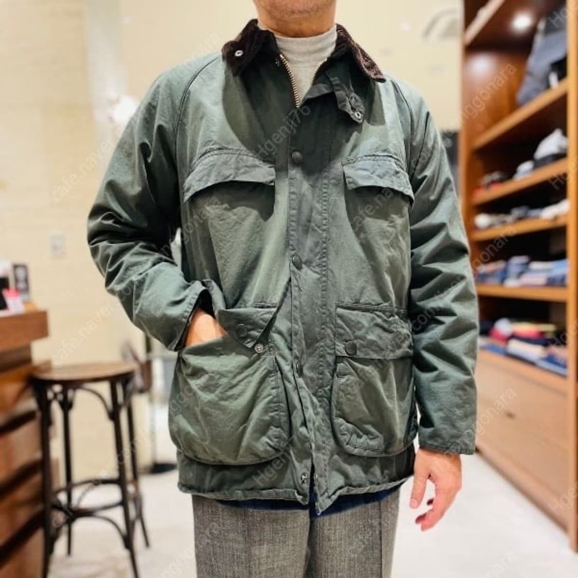 24FW바버(Barbour)X빔즈(BEAMS)별주 올드 비데일 워싱버젼 상품이미지2