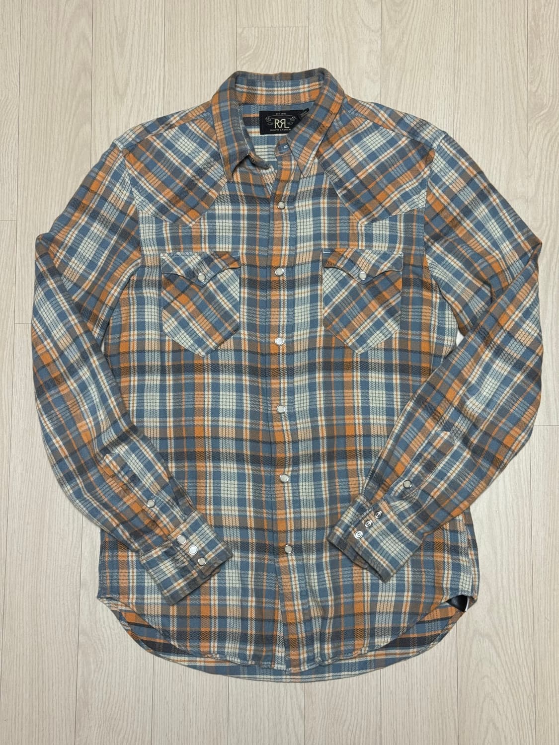 RRL 플란넬 체크 웨스턴 셔츠 상품이미지1