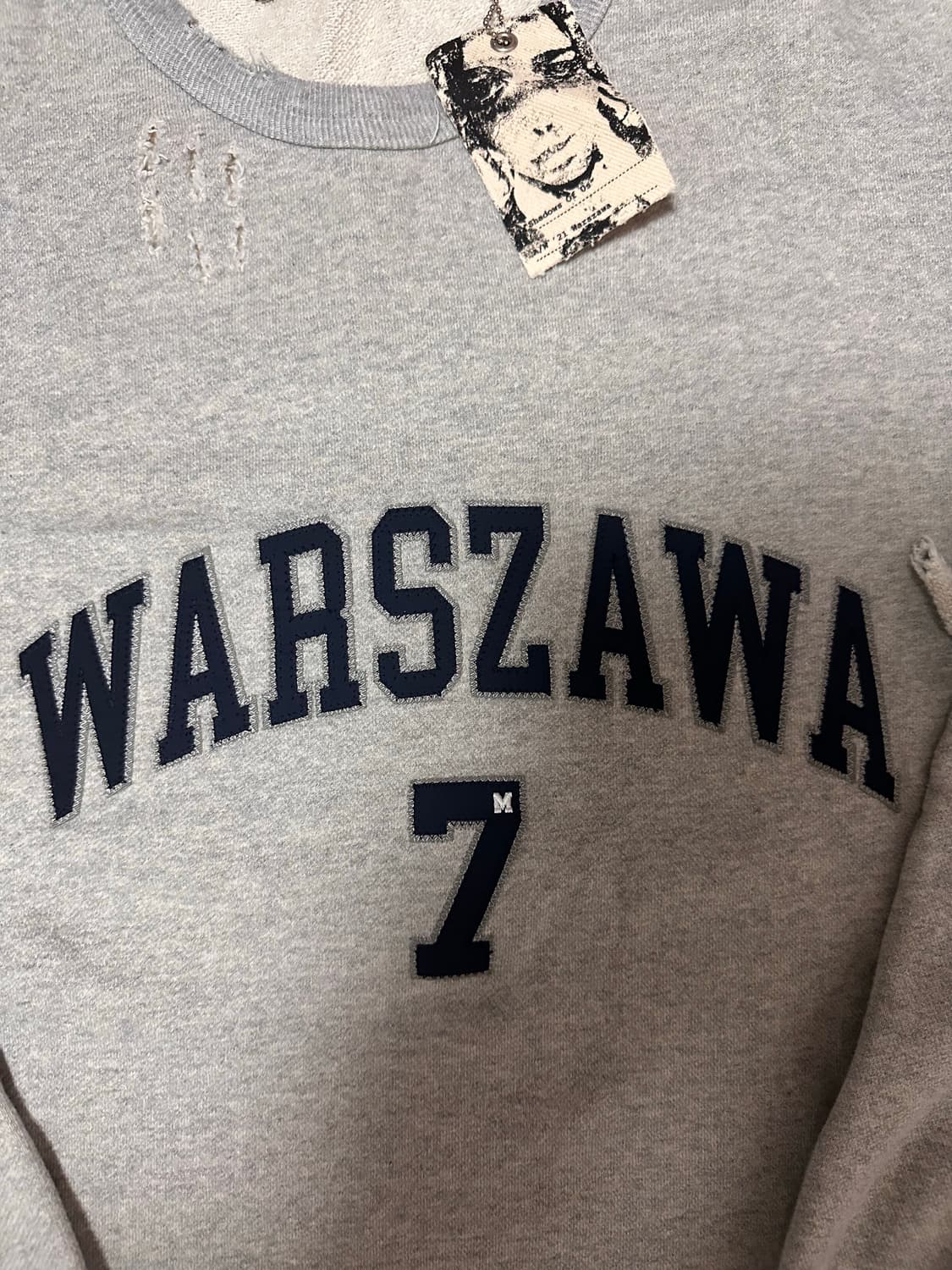 MISBHV 미스비헤이브 21AW 바르샤바 디스트로이드 맨투맨 (멜런지  상품이미지5