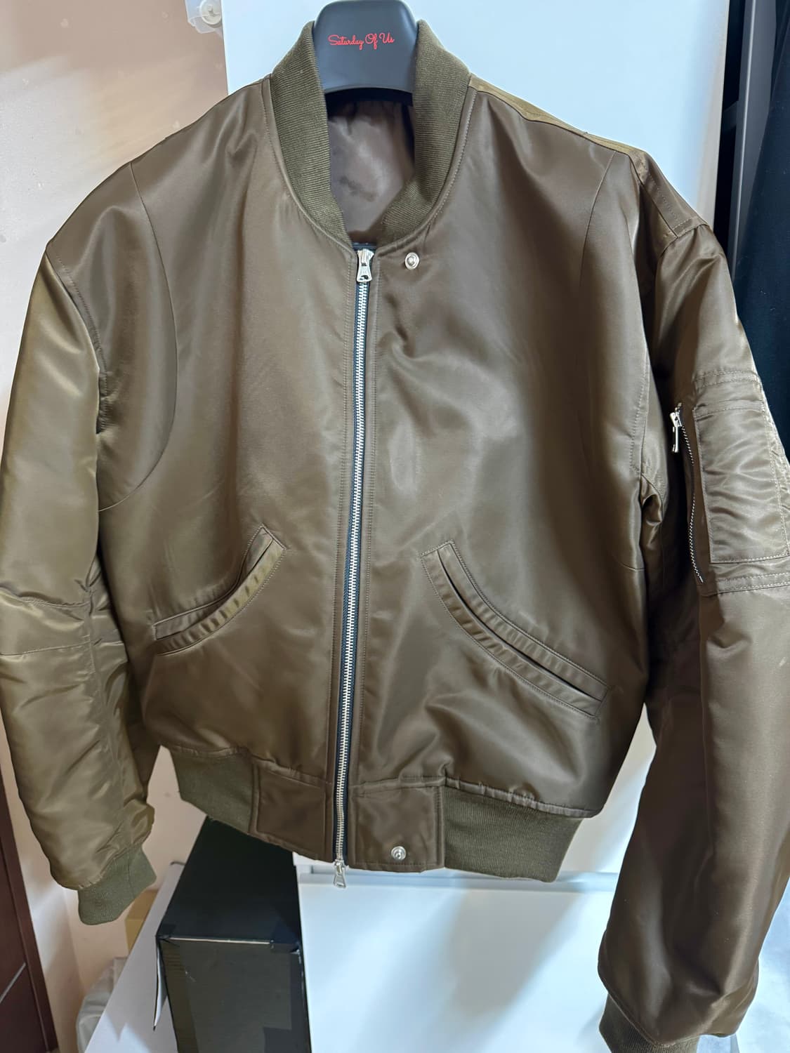 STU 라운드 숏 봄버 브라운 봄버 자켓 상품이미지2