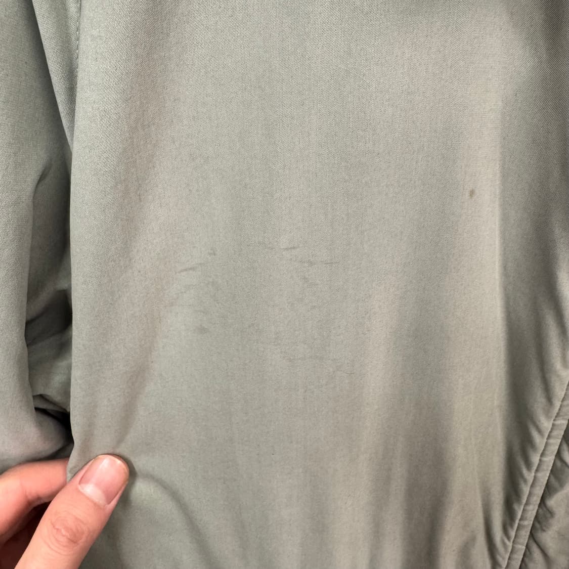 90s 버버리 폭스퍼 후드 롱파카 코트 자켓 민트 상품이미지8