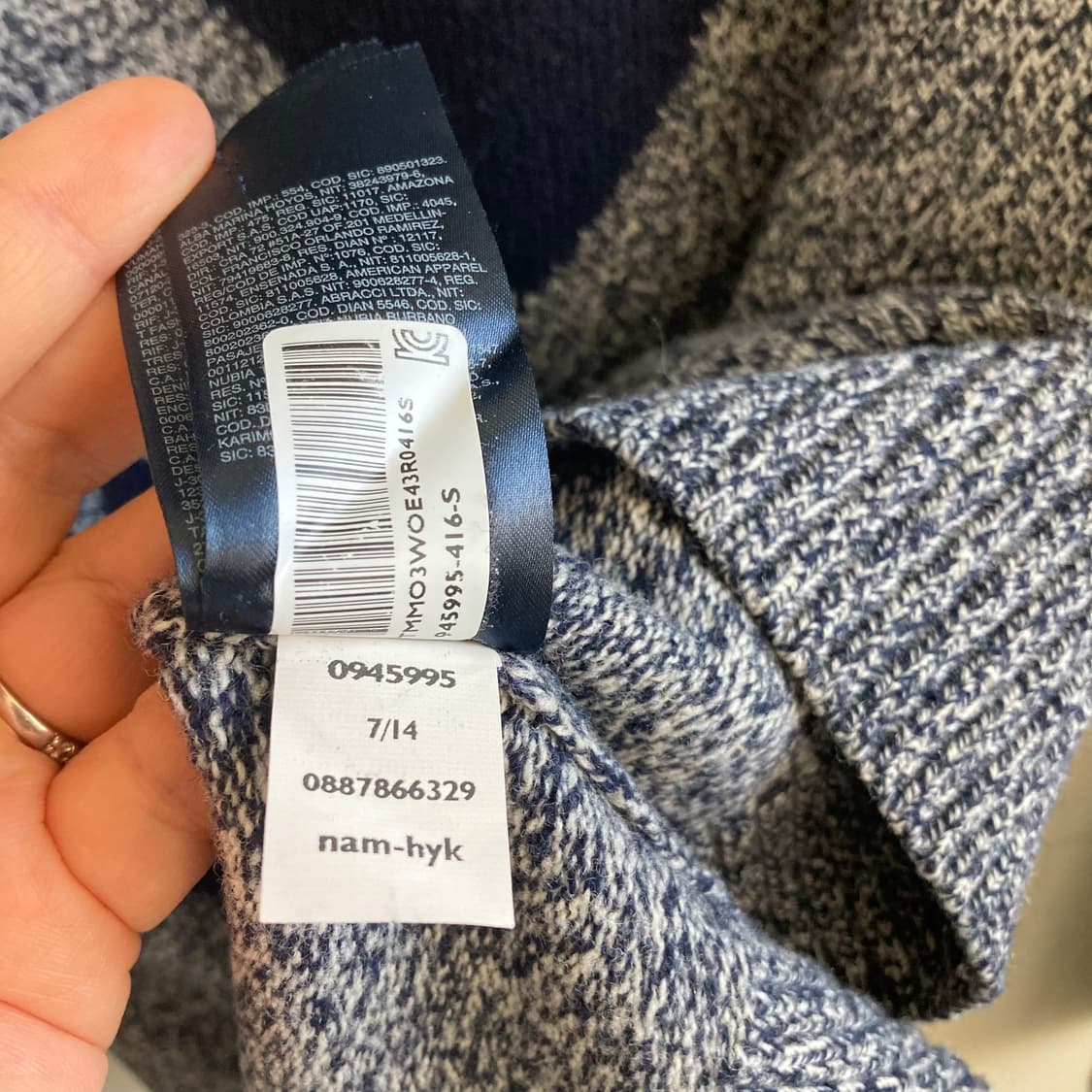 타미힐피거 아가일 우리 니트 스웨터  상품이미지5