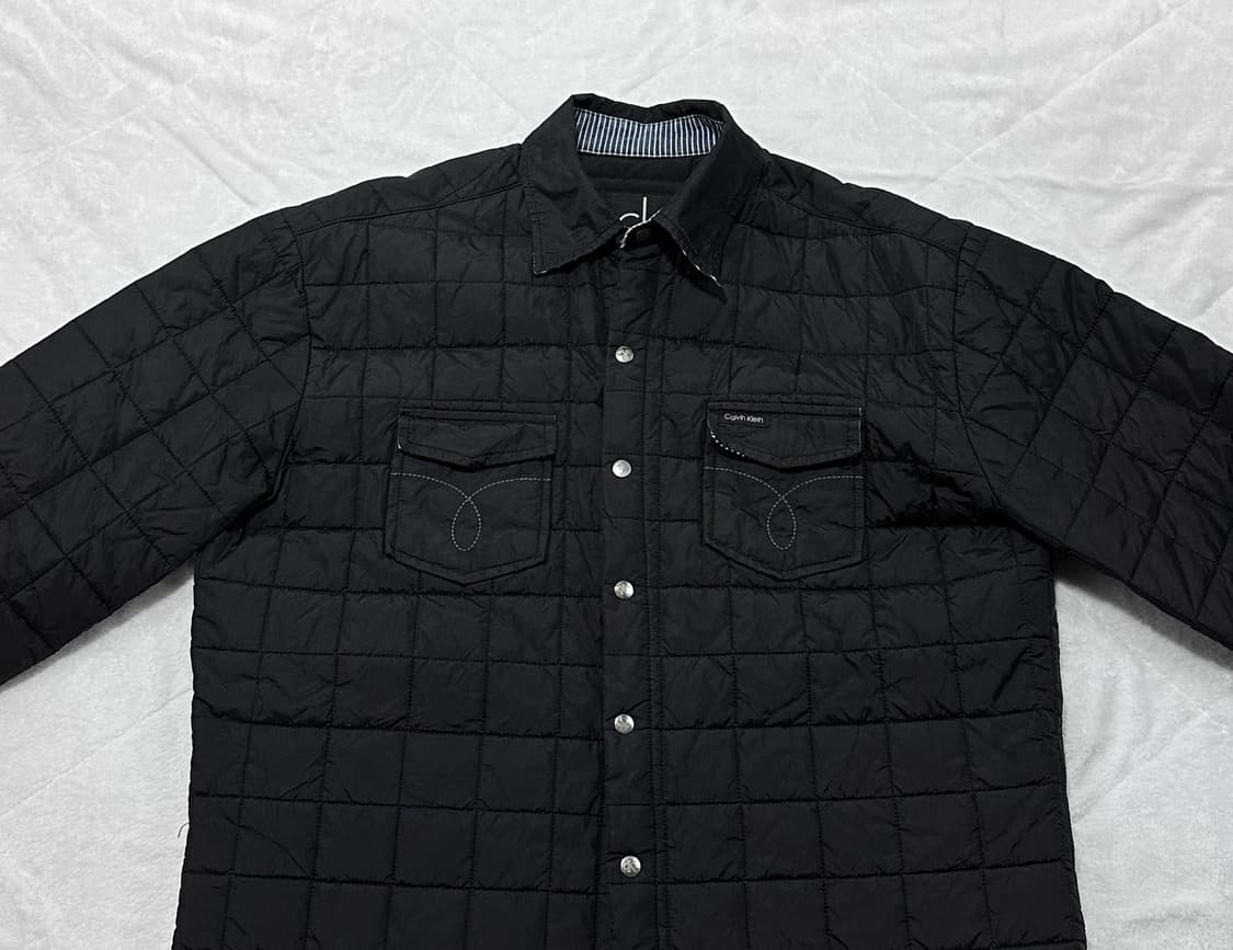 캘빈클라인 CK 블랙 퀼팅 패딩 셔츠 자켓 상품이미지2