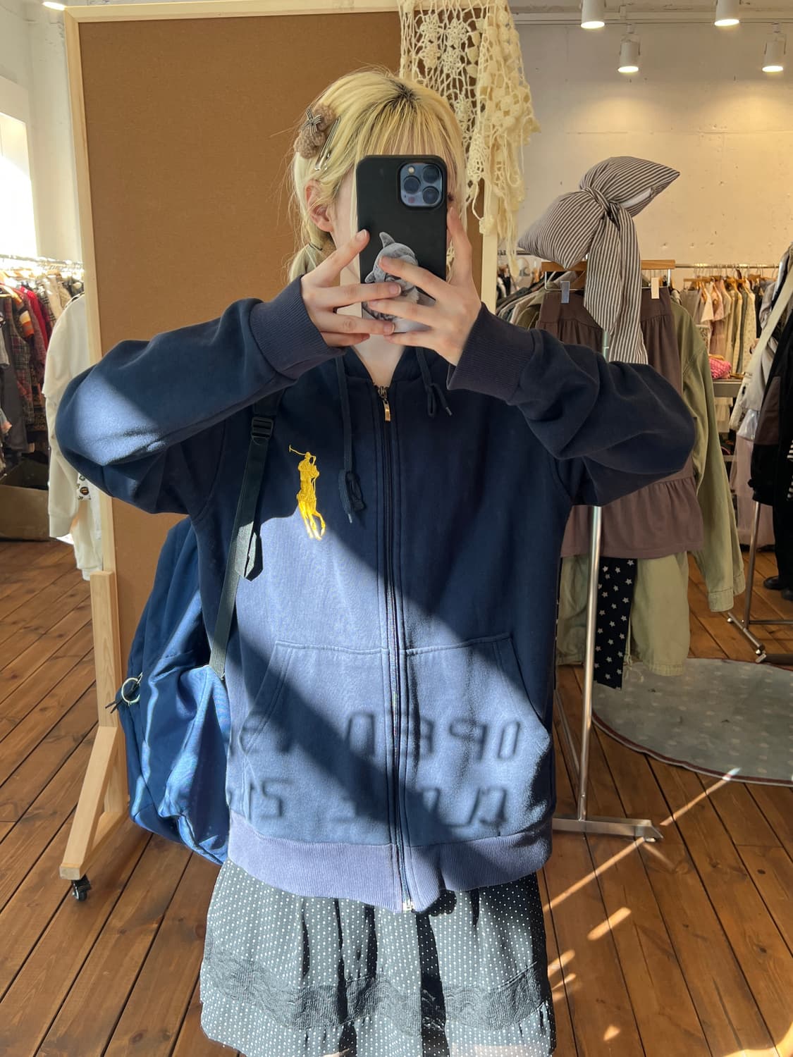 폴로 빅포니 네이비 후드집업  상품이미지3