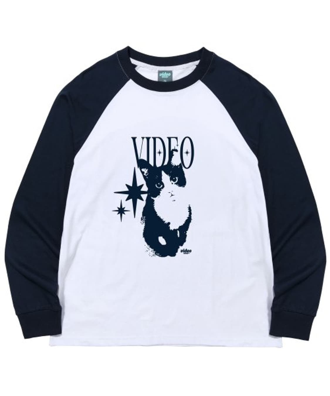 비디오자키 별냥이 래글런 슬리브 긴팔티셔츠 aeae 더콜디스트모먼트 상품이미지2