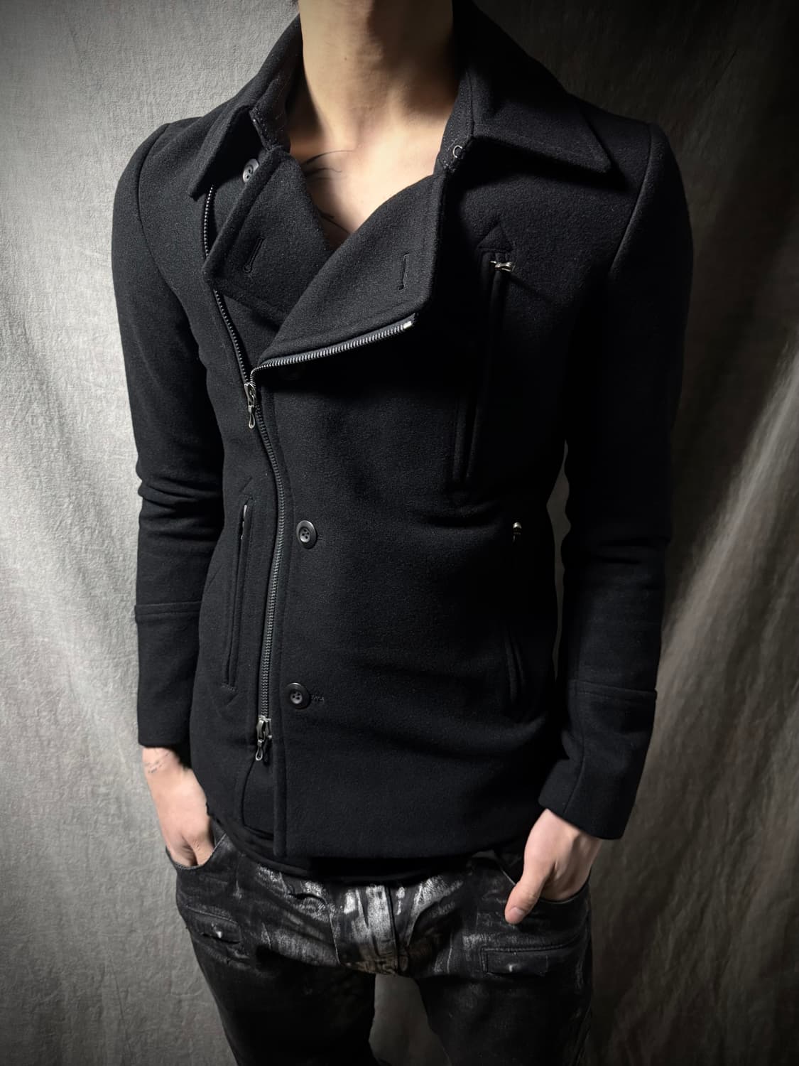 ATTACHMENT Asymmetric Wool Coat  상품이미지1