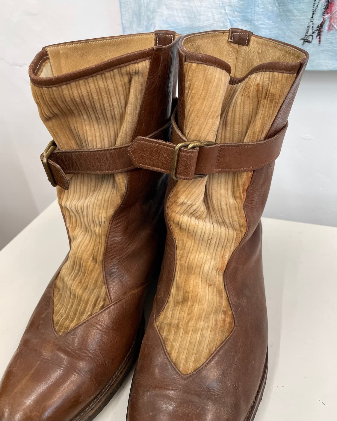 [265] Trojan 코듀로이 레더 부츠 상품이미지3