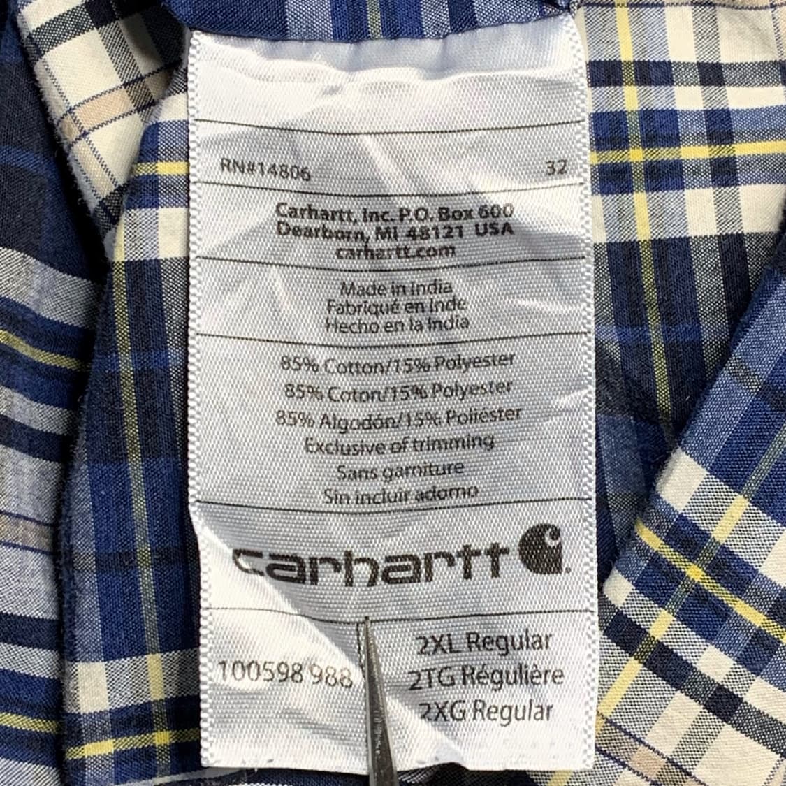 [2XL] 칼하트 릴렉스드핏 멀티체크 워크셔츠 상품이미지5