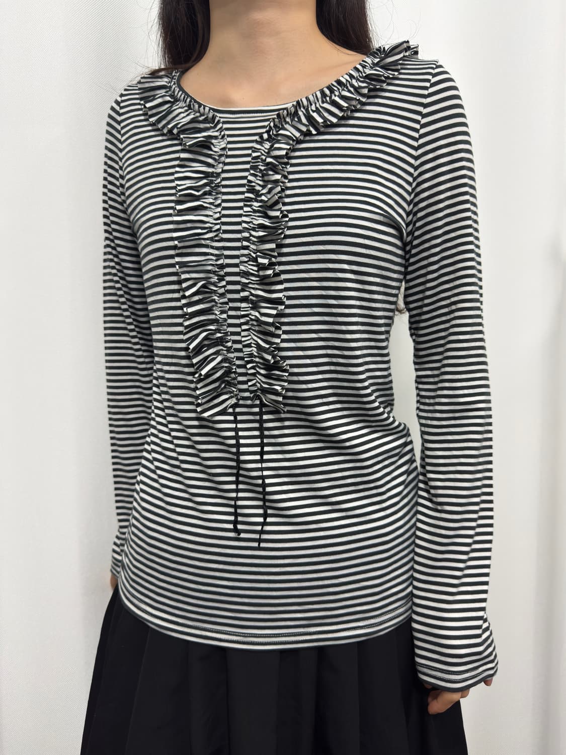 frill stripe top 상품이미지2