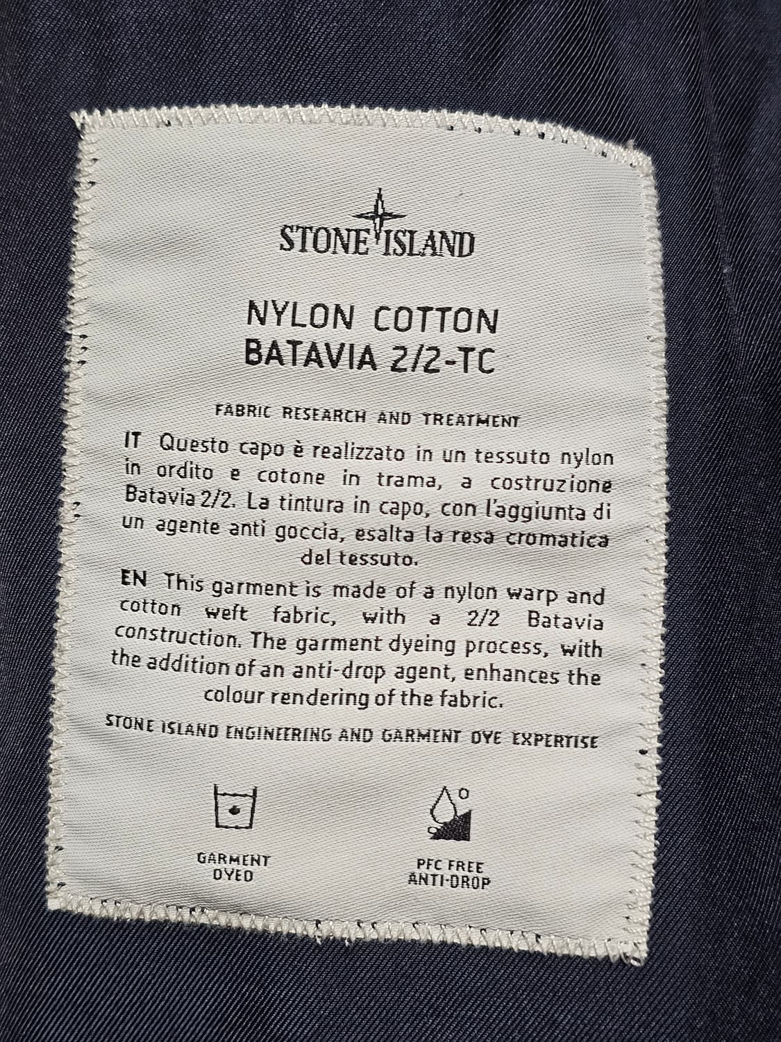 스톤아일랜드 나일론 코튼 바타비아 2/2-TC 자켓 상품이미지5