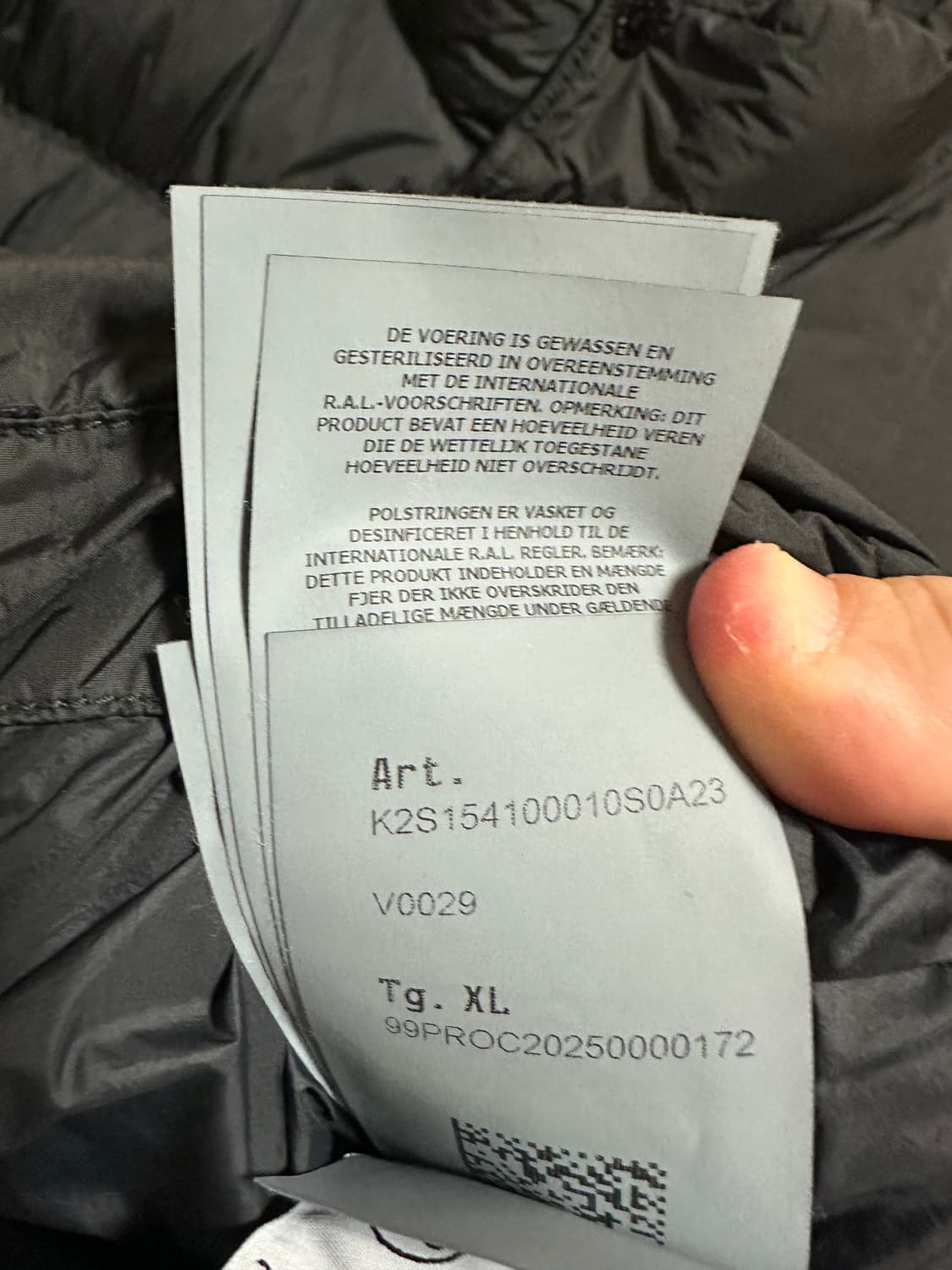 스톤아일랜드 25FW 크링클랩스 논후드 패딩 블랙 XL판매합니다 상품이미지6