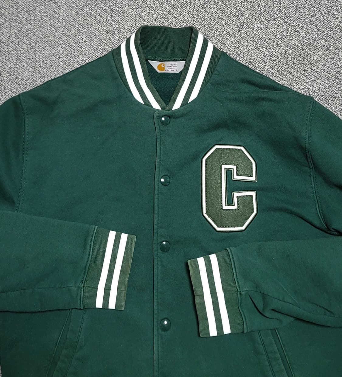 Carhartt 그린 C 로고 바시티 자켓 L 상품이미지3