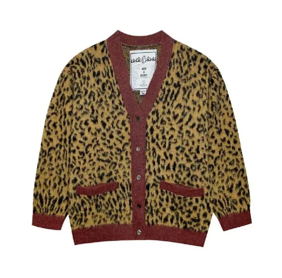 블랙아웃x리오버 알파카 가디건 레오파드 m 상품이미지2