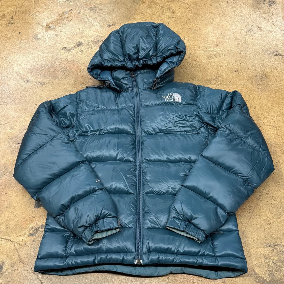 [정품/S] 노스페이스 후드 패딩 블루 b19 상품이미지2