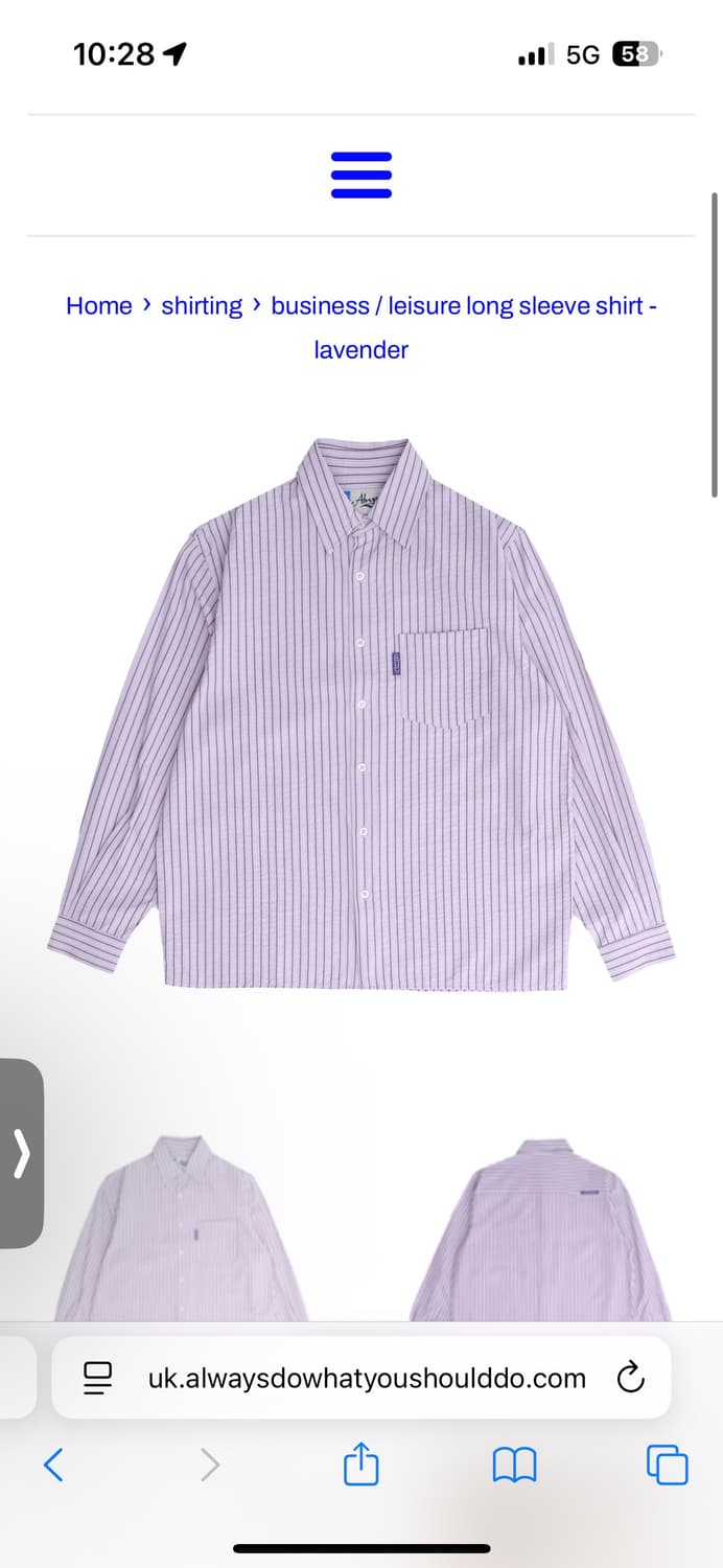 always 셔츠 라벤더 상품이미지1