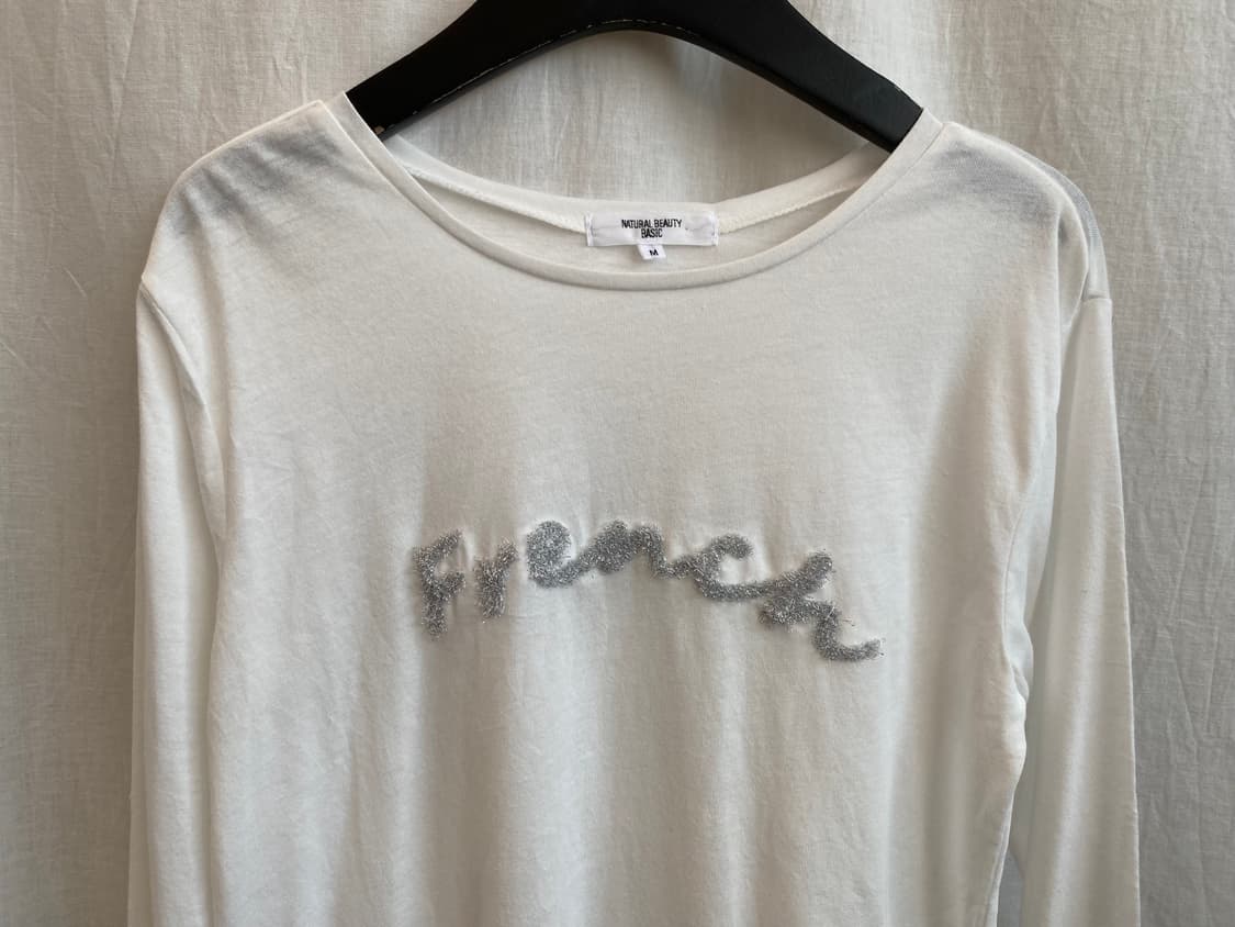 화이트 레터링 티셔츠(M) 상품이미지2