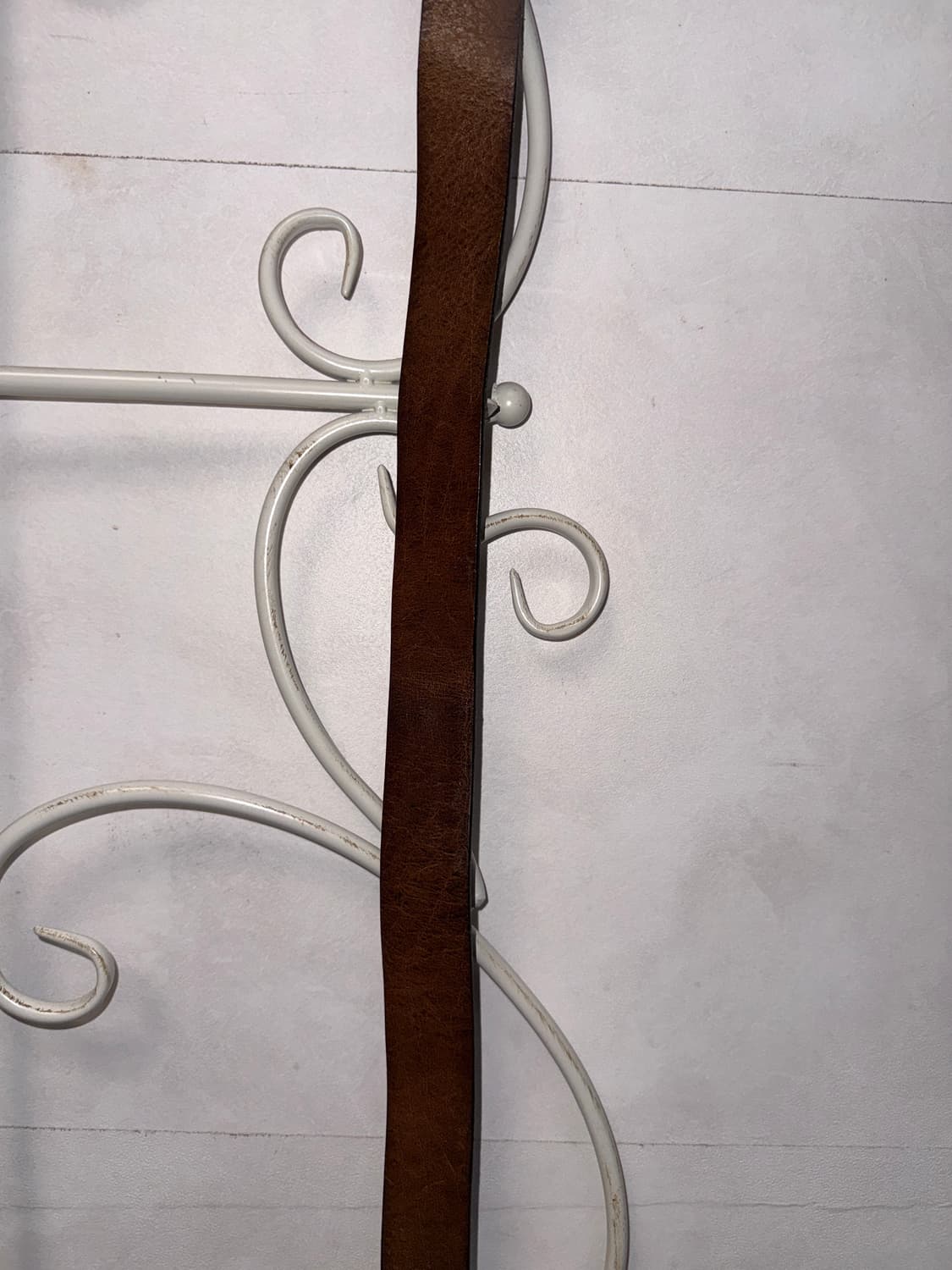 DIESEL brown cow skin logo belt 상품이미지5