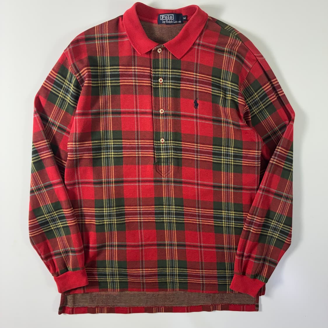 Polo 폴로 랄프로렌 타탄 자수 카라 PK슬리브 상품이미지1