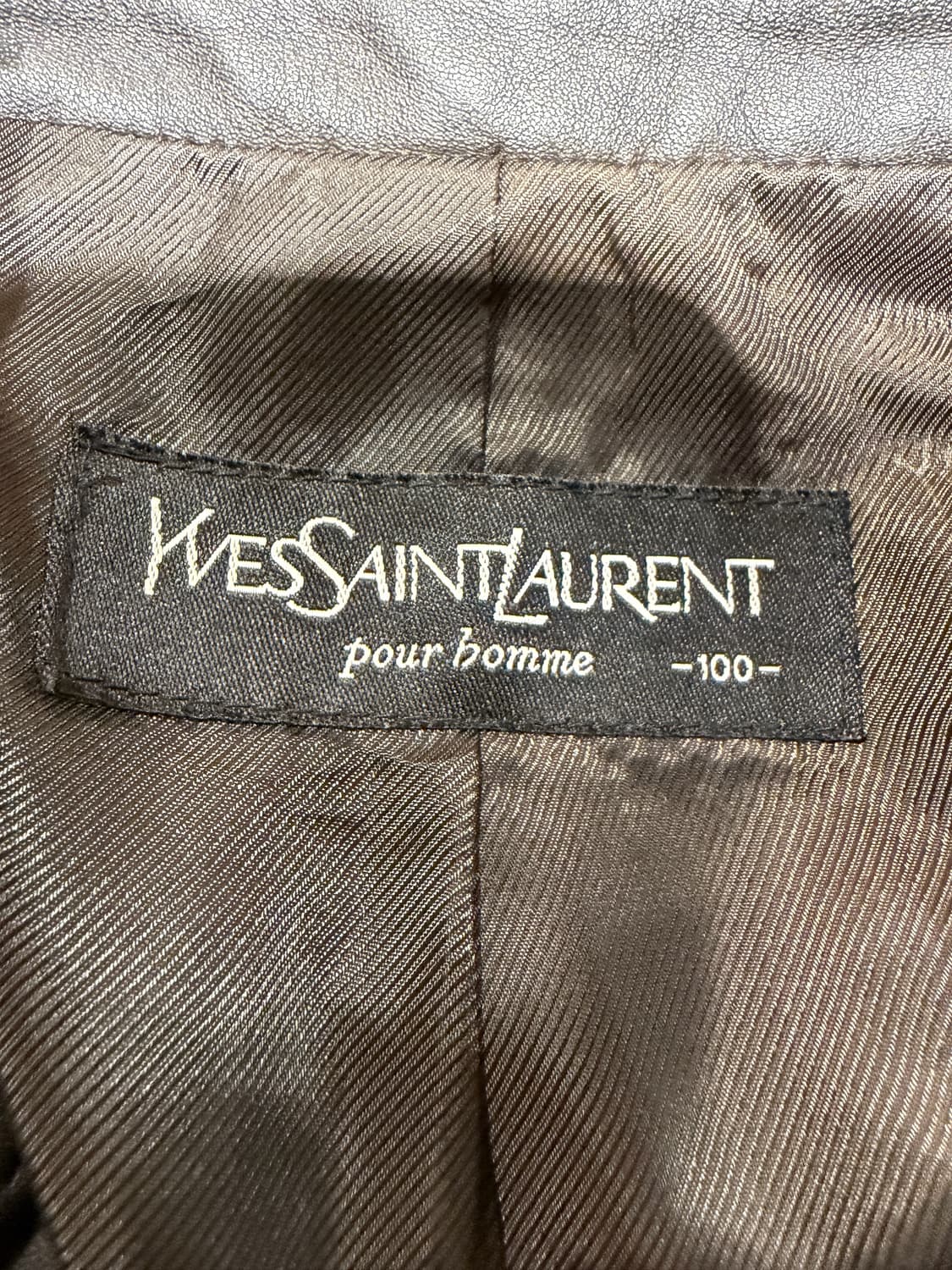 90's 입생로랑 램스킨 레더 블레이저 자켓 상품이미지8