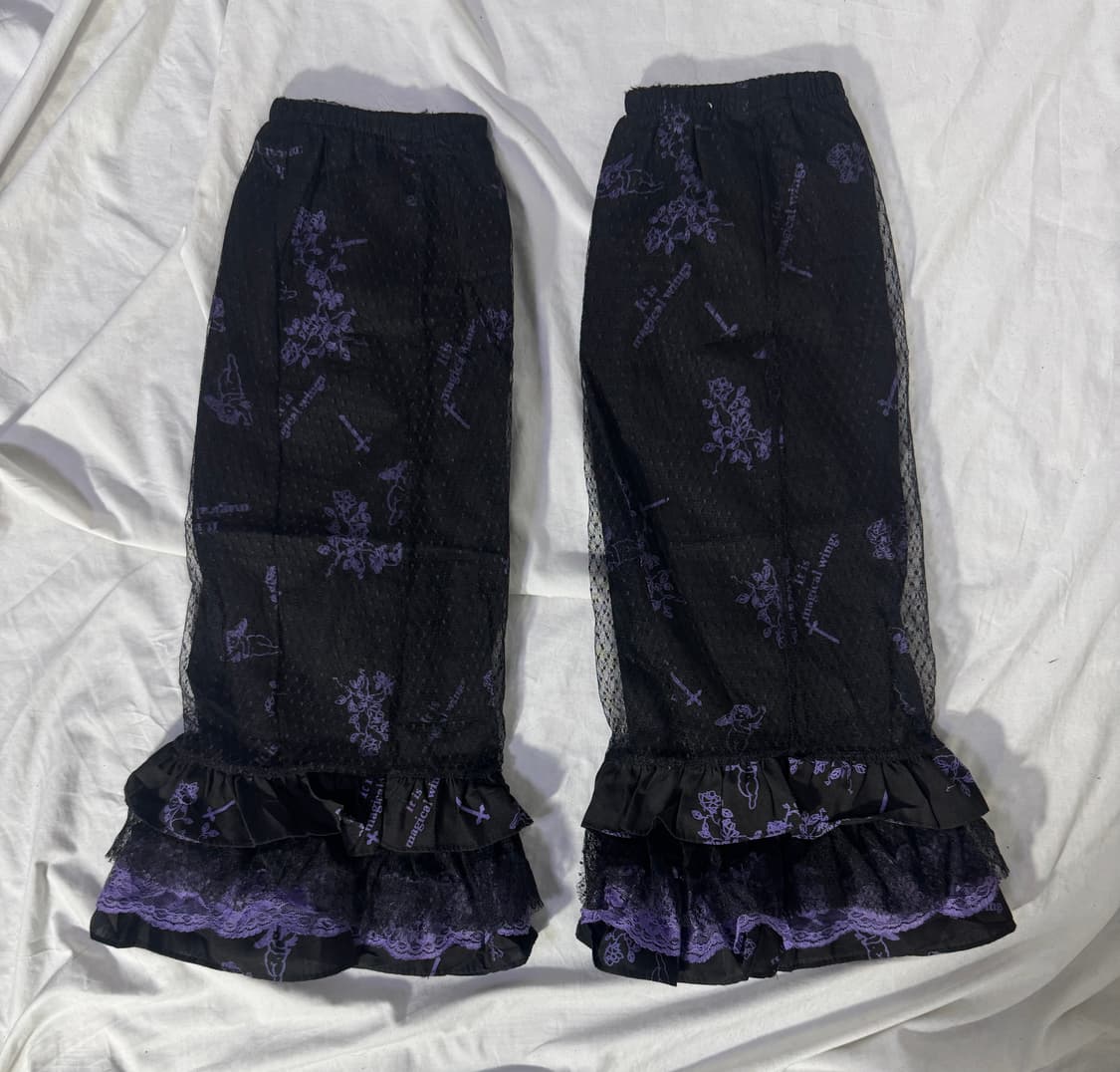 glp 고딕 로리타 펑크 고스 로리 러플 레이스 세트 y2k 하라주쿠 상품이미지4