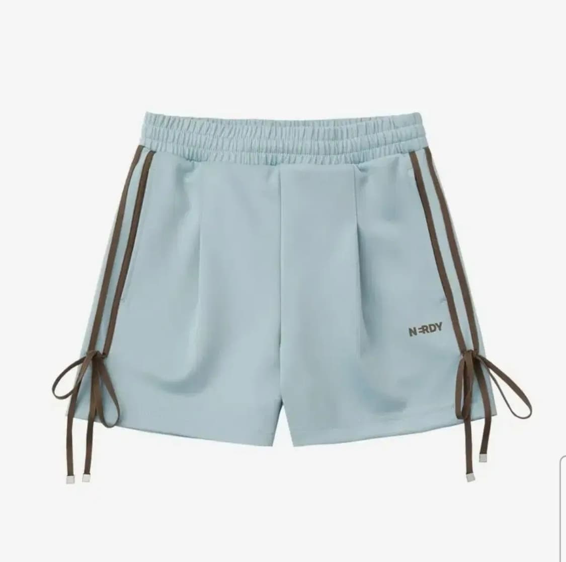 새상품) 널디 우먼스 리본 트랙 탑 쇼츠(25SS) 라이트블루 셋업 일괄 상품이미지2