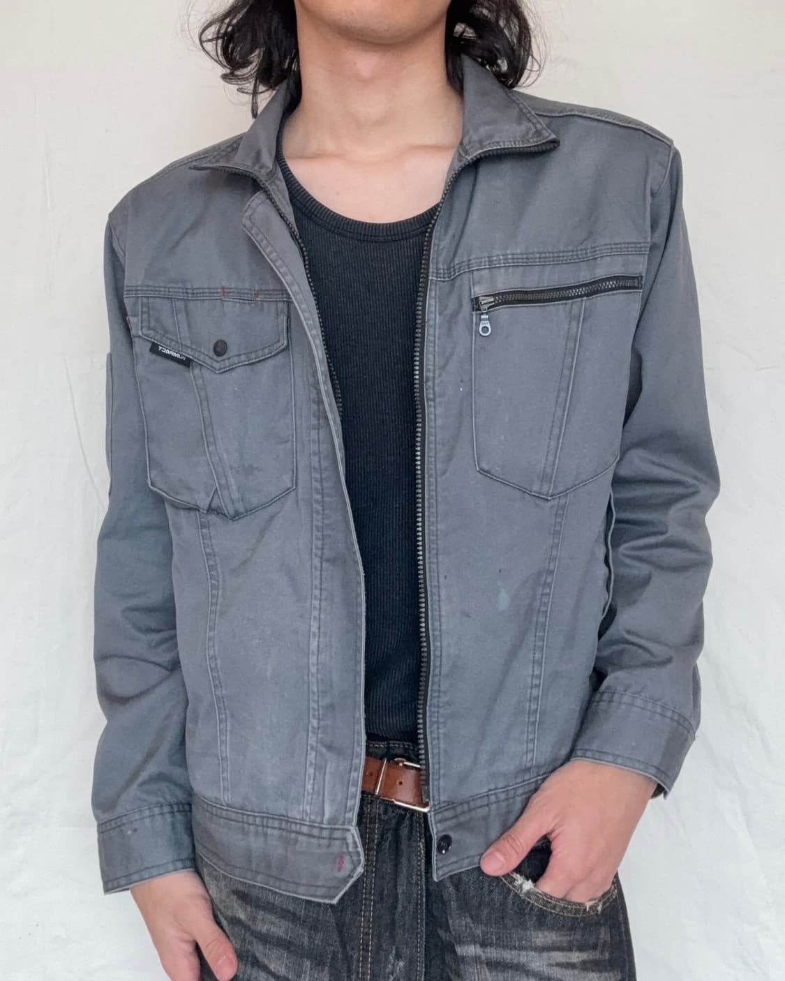 빈티지 챠콜 자켓 상품이미지5