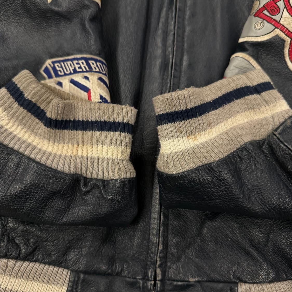 [정품/XL] NFL G-III 뉴잉글랜드 패트리어츠 레더 바시티 자켓 상품이미지8