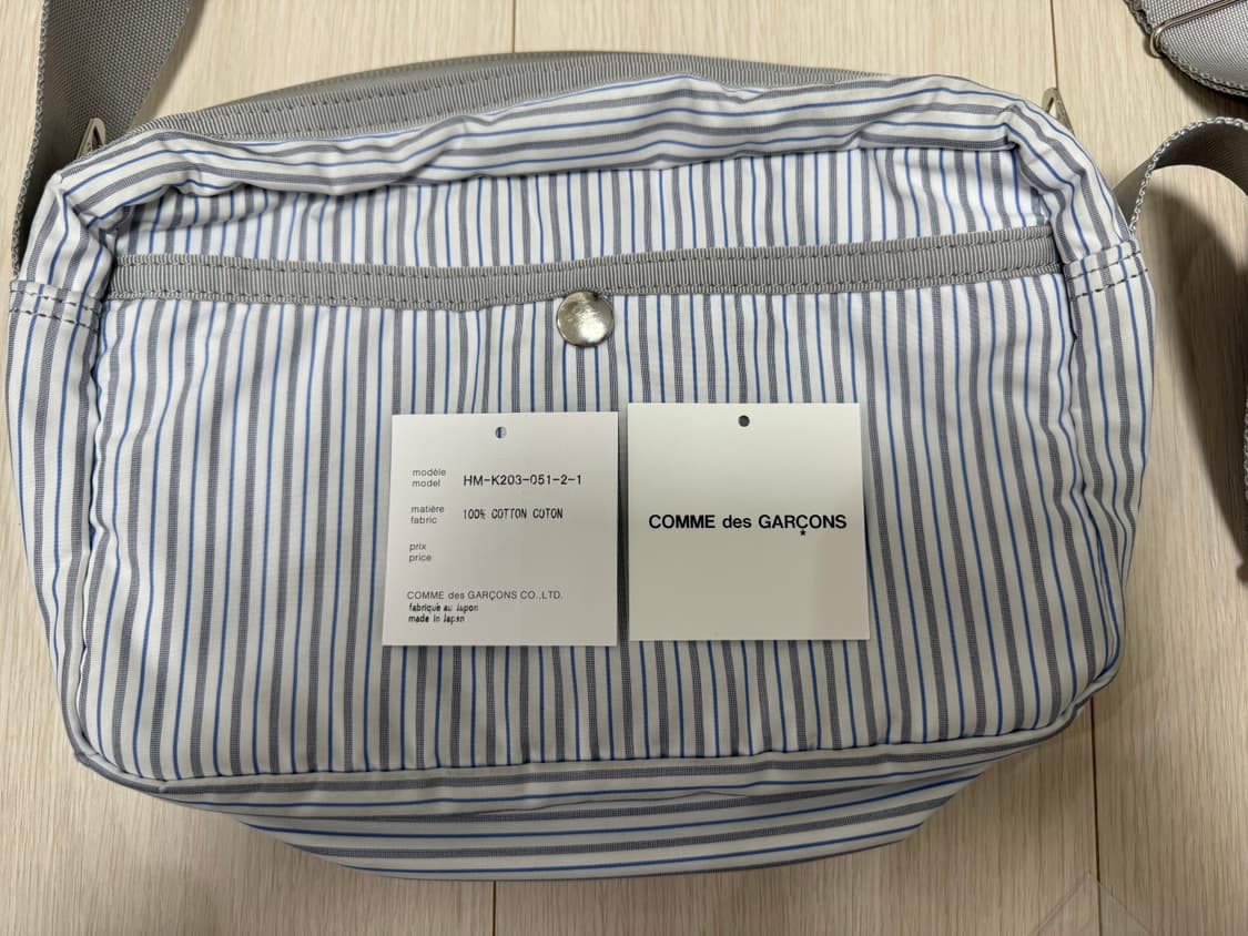 요시다 포터 X 꼼데가르송 옴므 콜라보 스트라이프 숄더백  상품이미지4