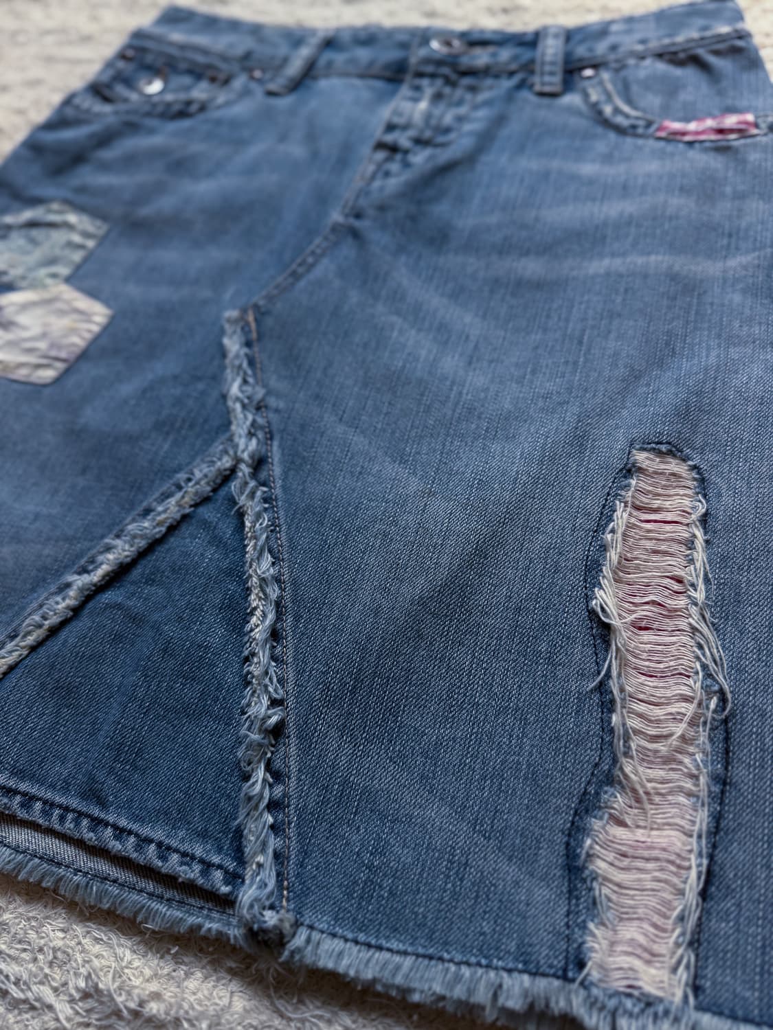 TOMMY HILFIGER Patched Denim Skirt 0283 상품이미지4