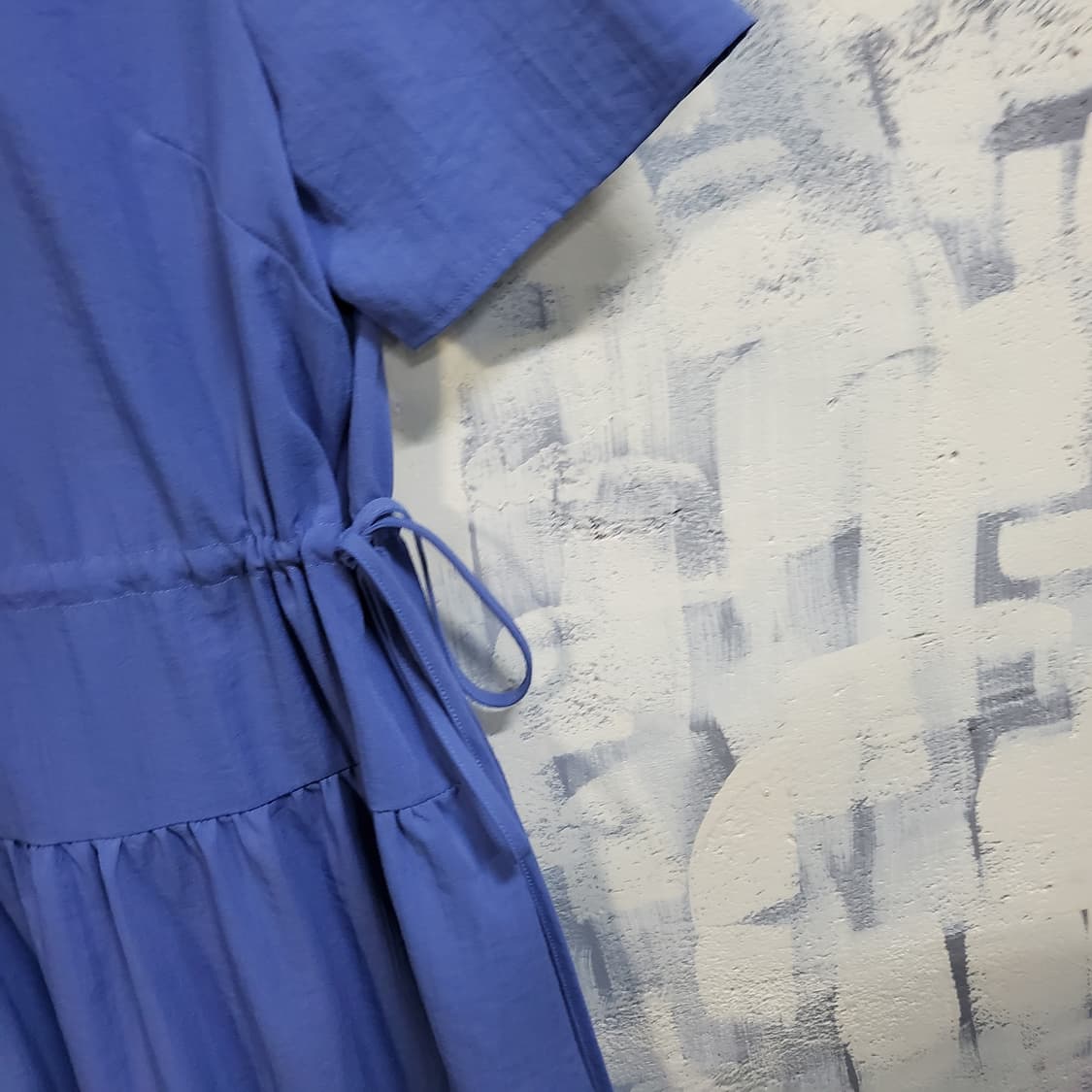 플라스틱 아일랜드 블루 셔링 롱 원피스  상품이미지3