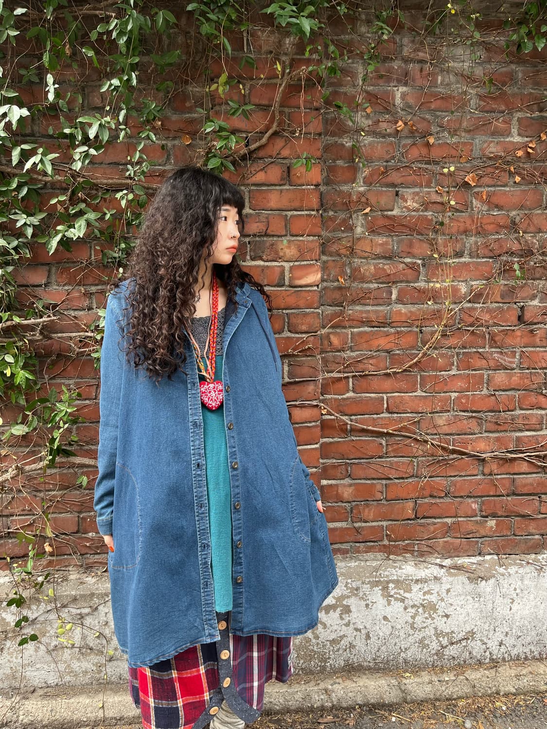 빈티지 블루 데님 후드 자켓 상품이미지2