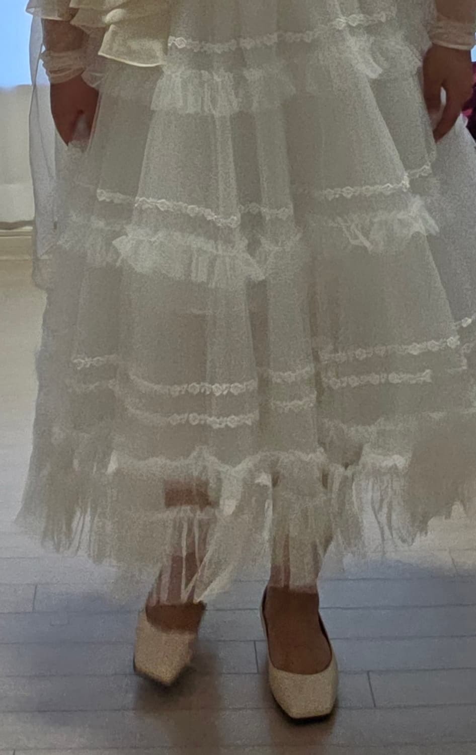 Cest_Flower lace line mesh skirt 상품이미지2