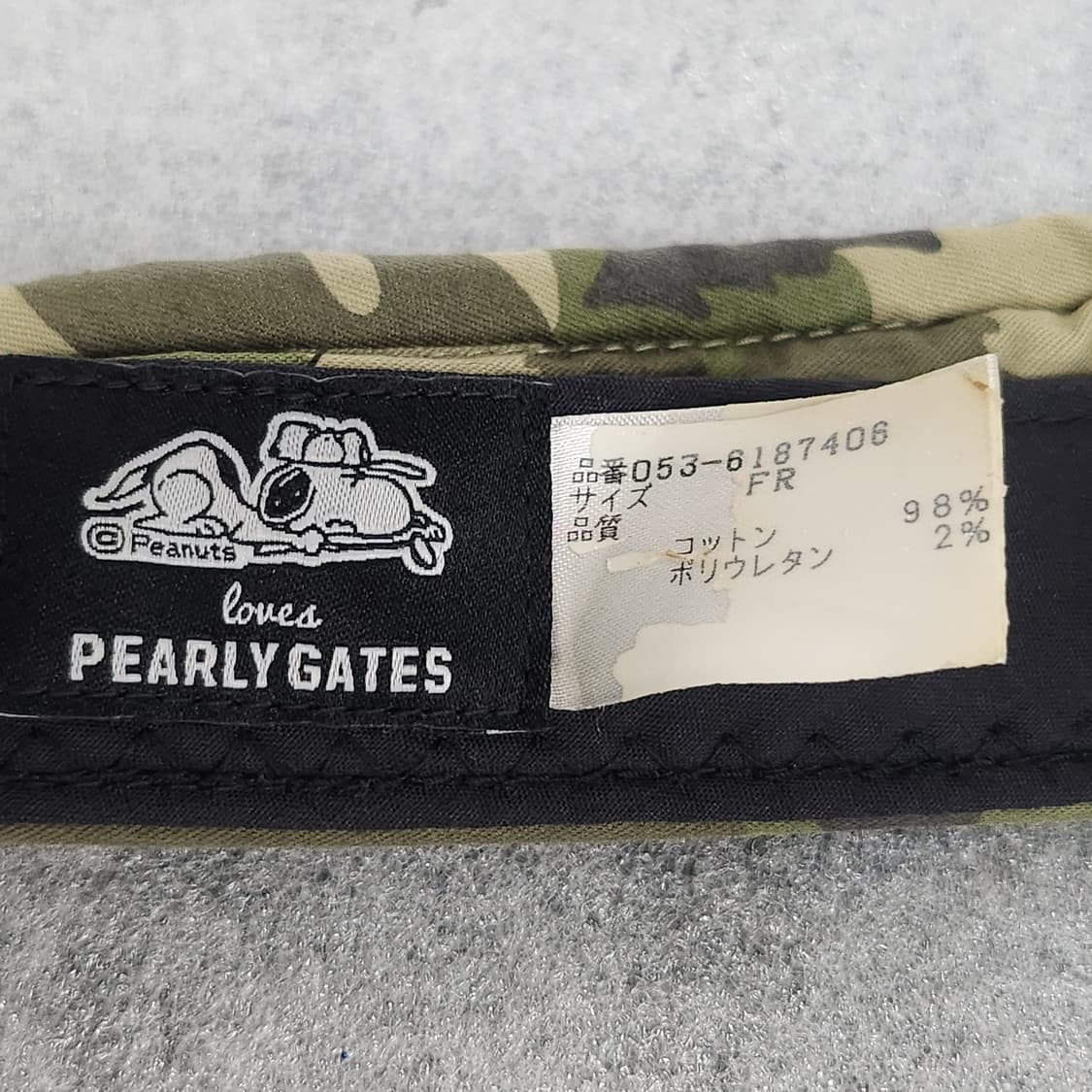 상태좋은 일본산 PEARLY GATES의 스누피 카모플라쥬 썬캡 프리사이 상품이미지8