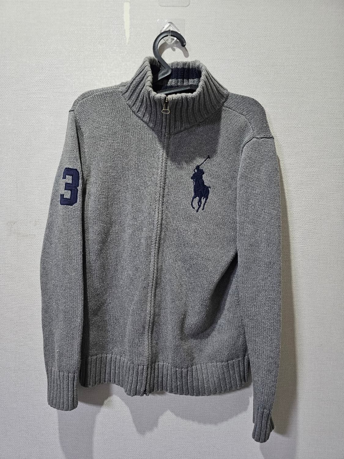 폴로 빅포니 그레이 니트집업 90 / S 상품이미지1