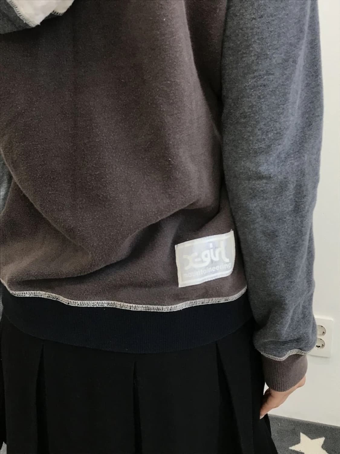 X-girl Patchwork Zip Hoodie 상품이미지5