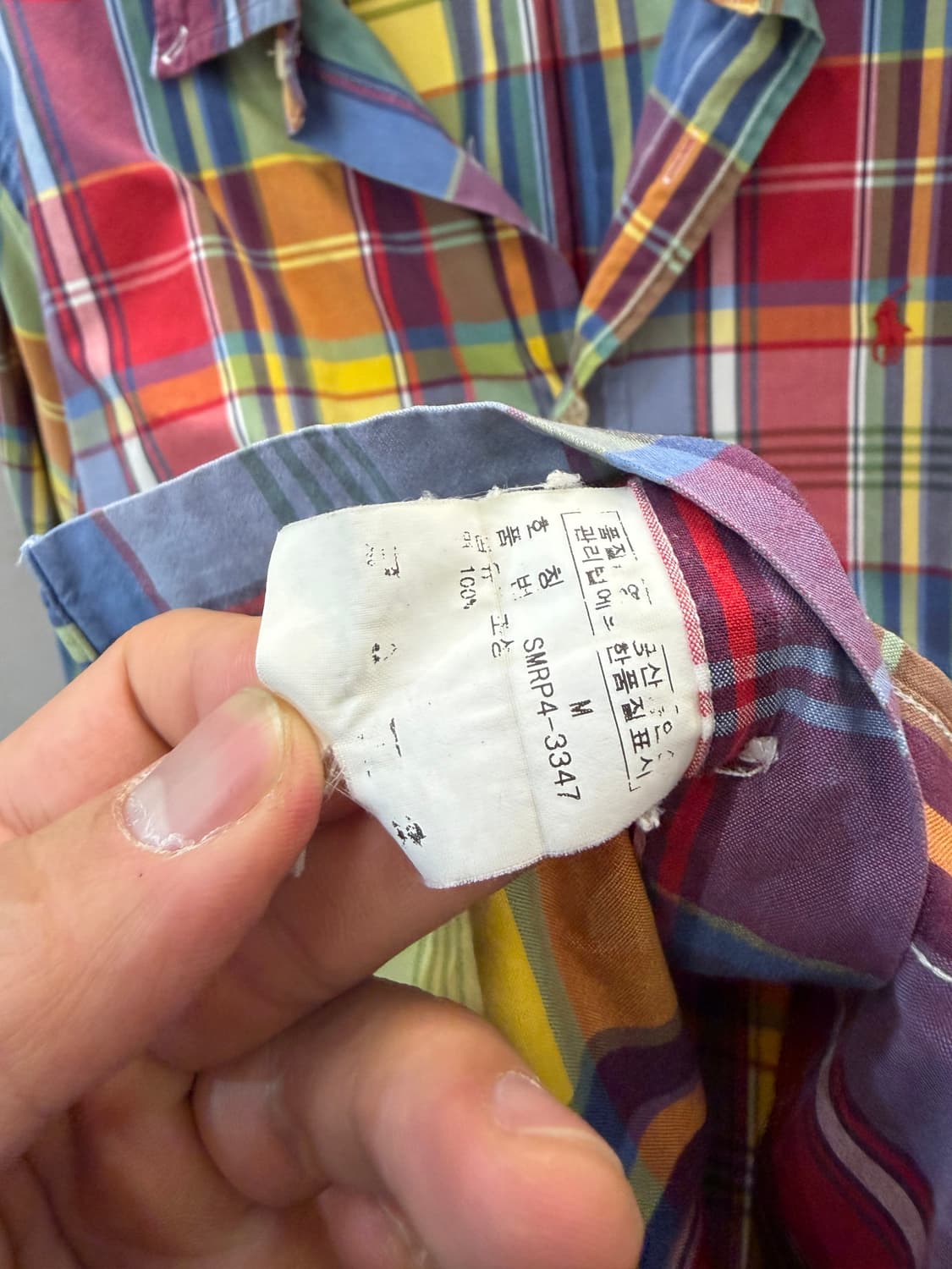 폴로 랄프로렌 멀티컬러 체크 셔츠 M 상품이미지4