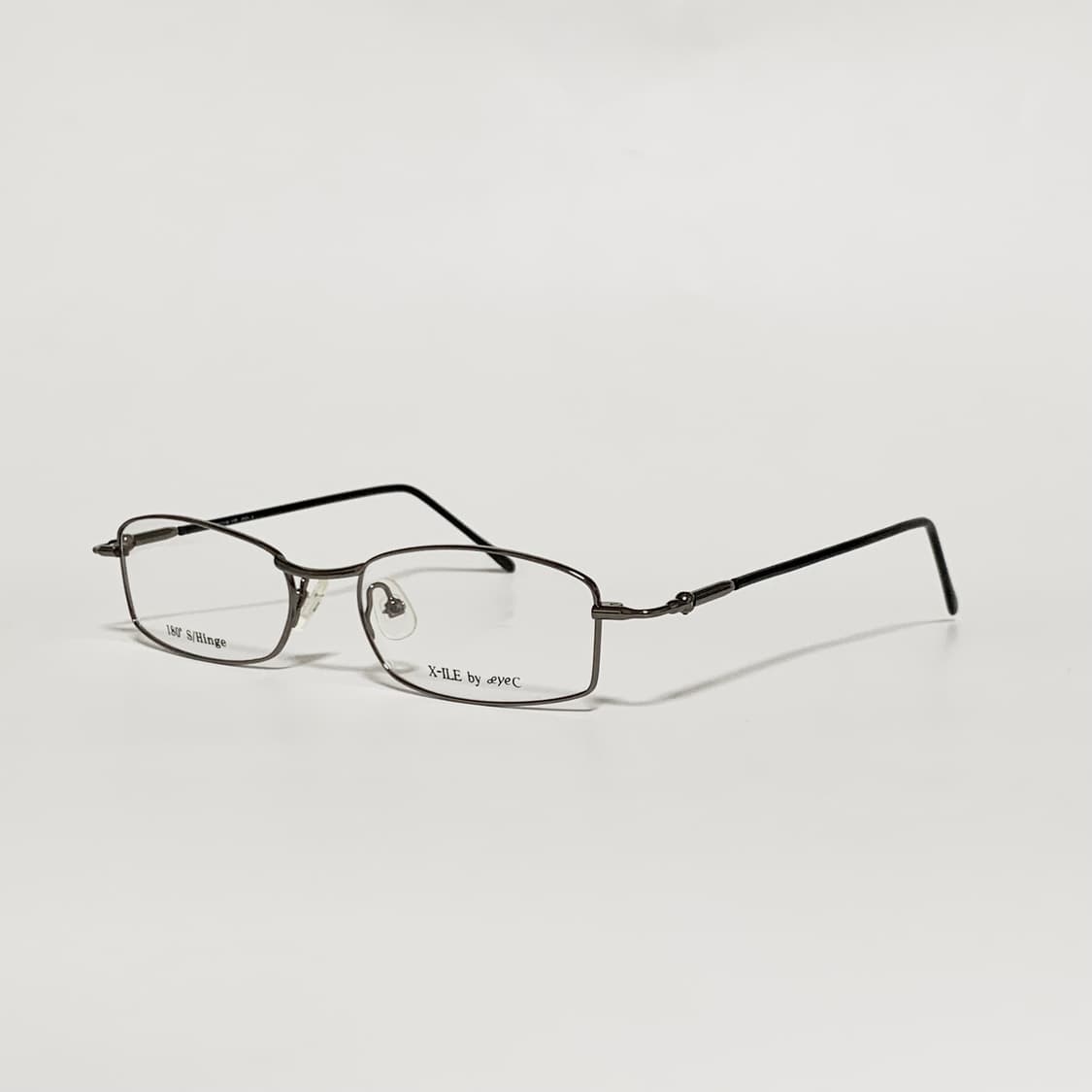 995 데드스탁 빈티지 안경테 메탈 다크그레이 슬림 직사각형 남녀공용 상품이미지3