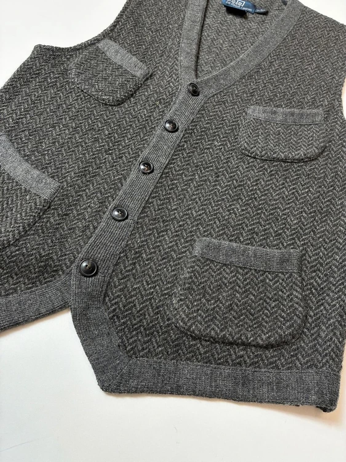 폴로 랄프로렌 솔리드 헤링본 울 니트 베스트 PN8112 상품이미지3